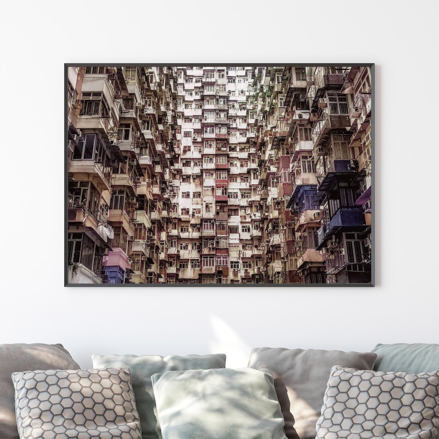 Immeuble d'appartements à Hong Kong Poster