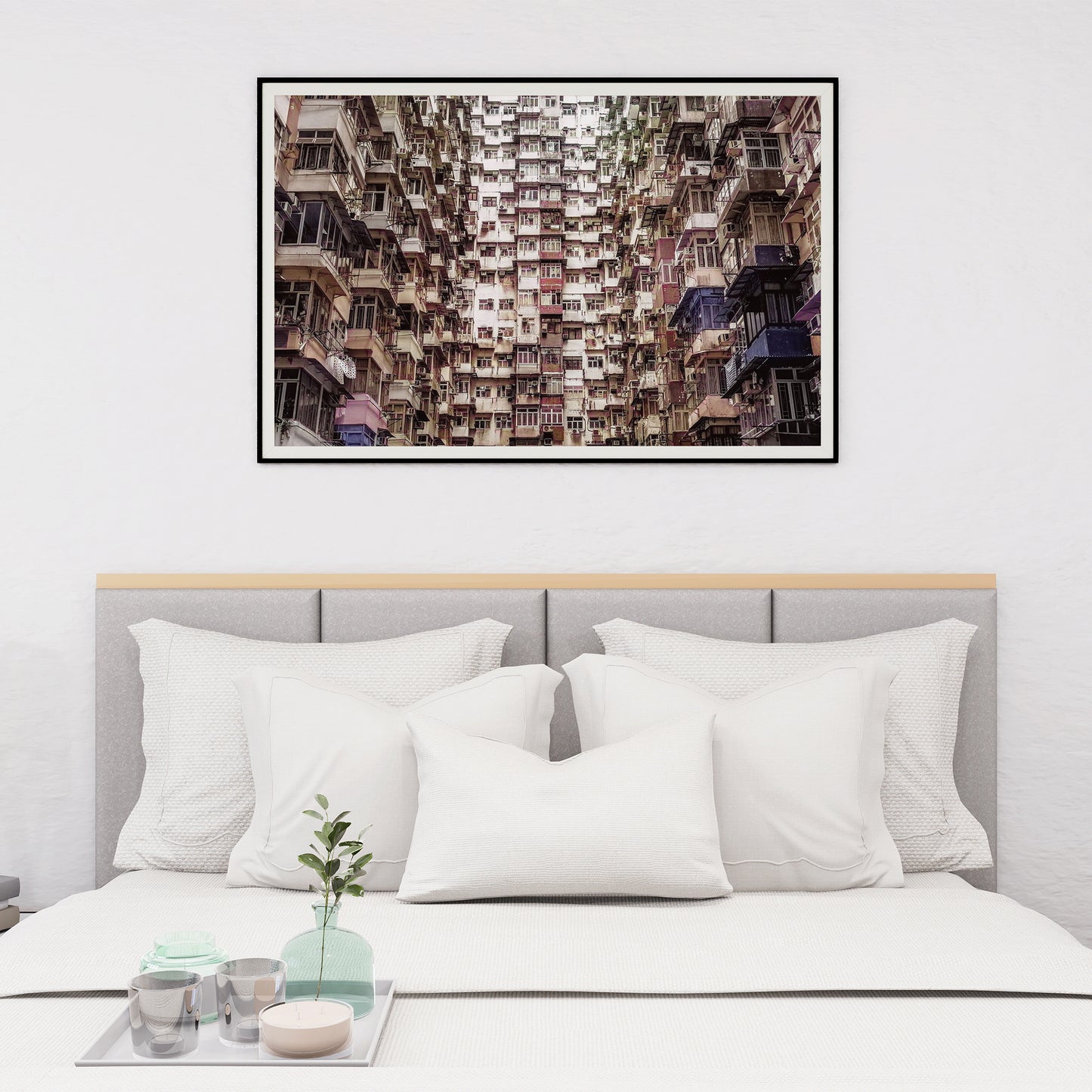 Immeuble d'appartements à Hong Kong Poster