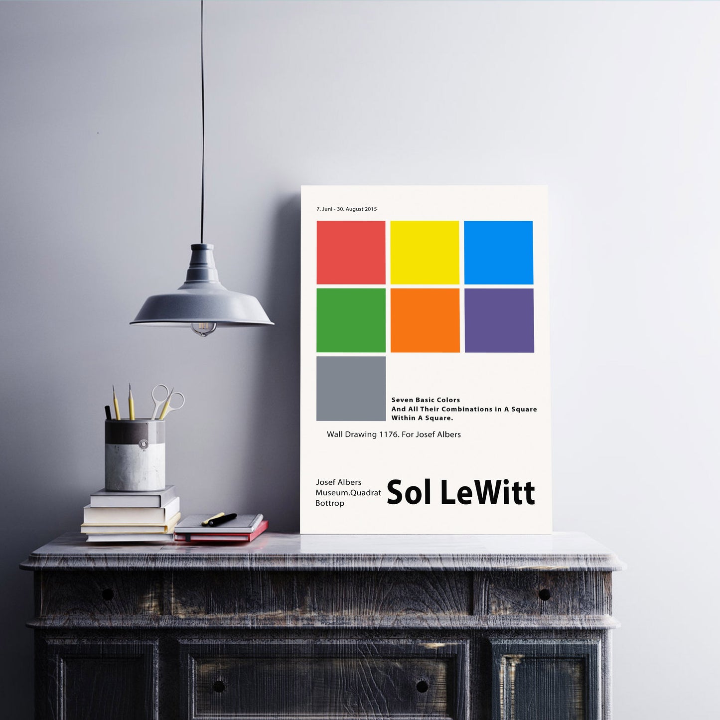 Sol Lewitt Fine Art Print, 2015 « Sept couleurs de base »