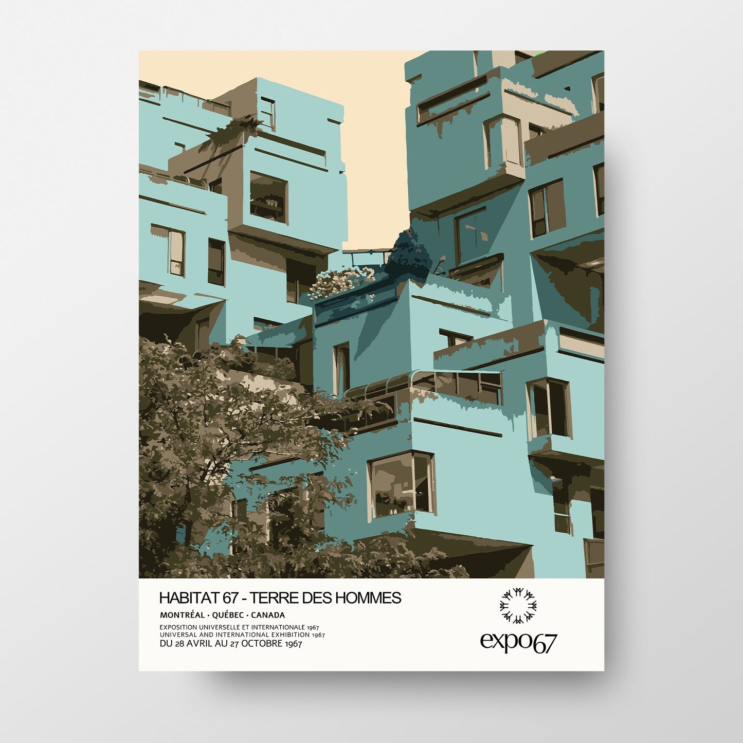 Montréal Canada Expo 67, Habitat 67, Affiche