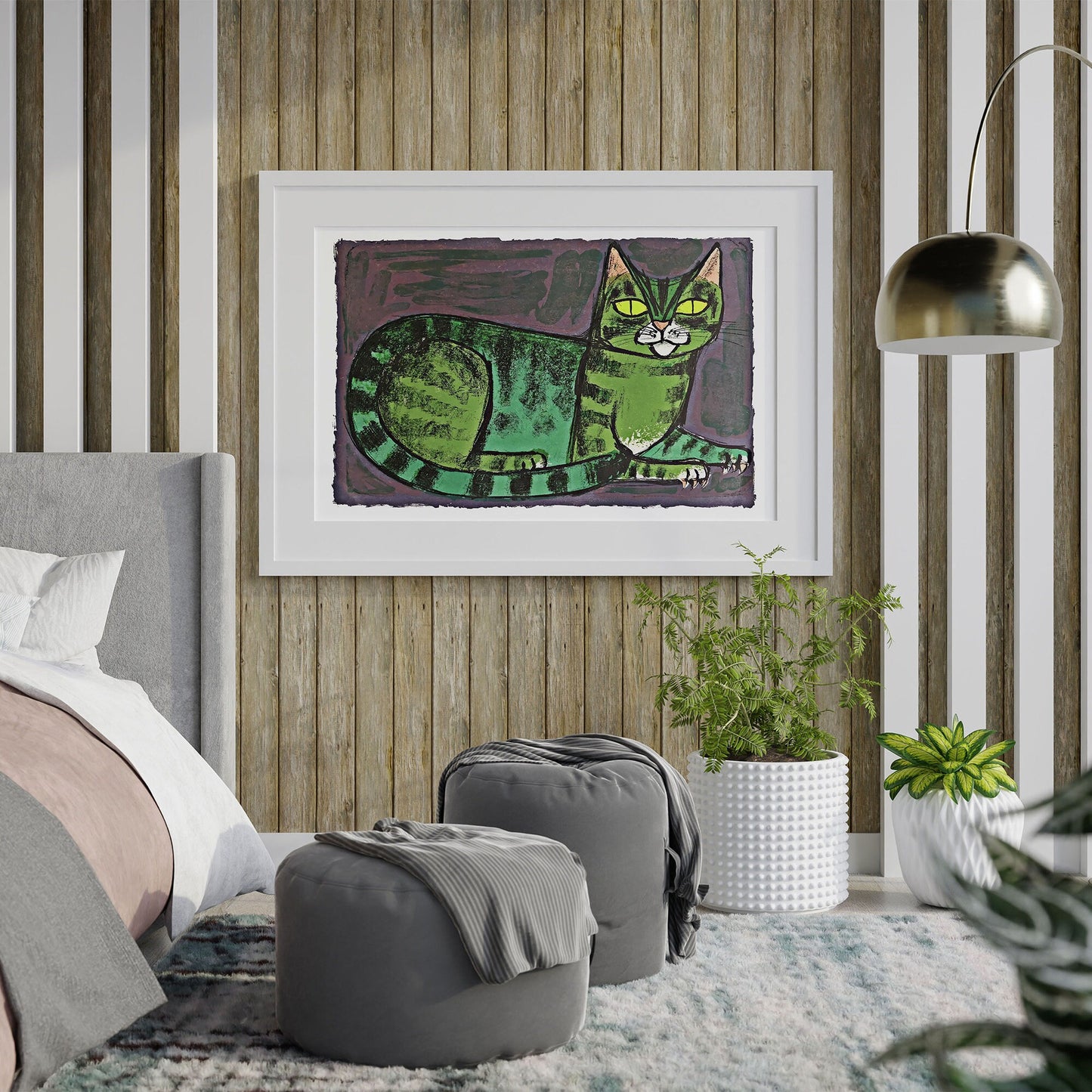 Lying Cat by Celestino Piatti Art Print
