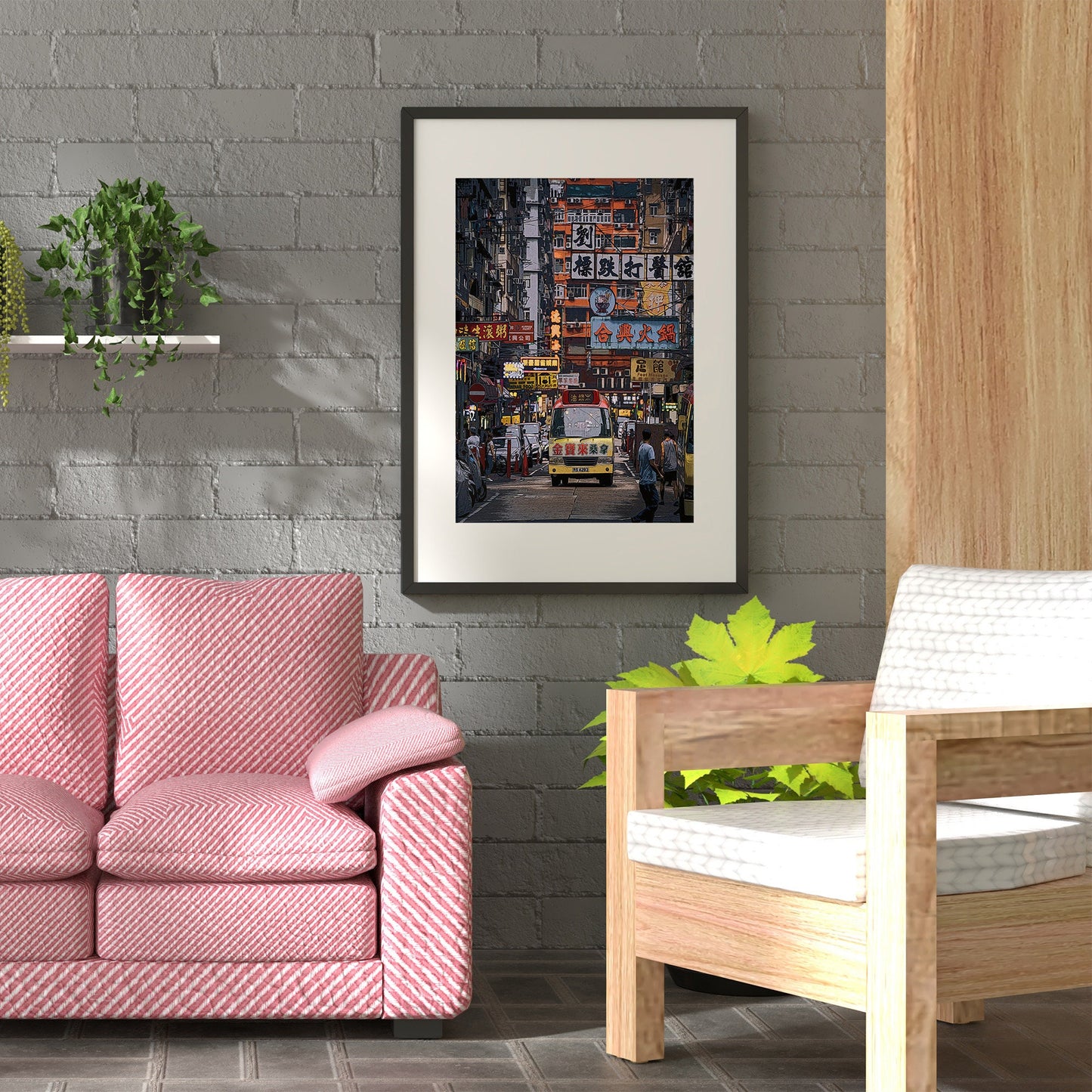 Hong Kong Street Art Print, Photo to Digital Painting