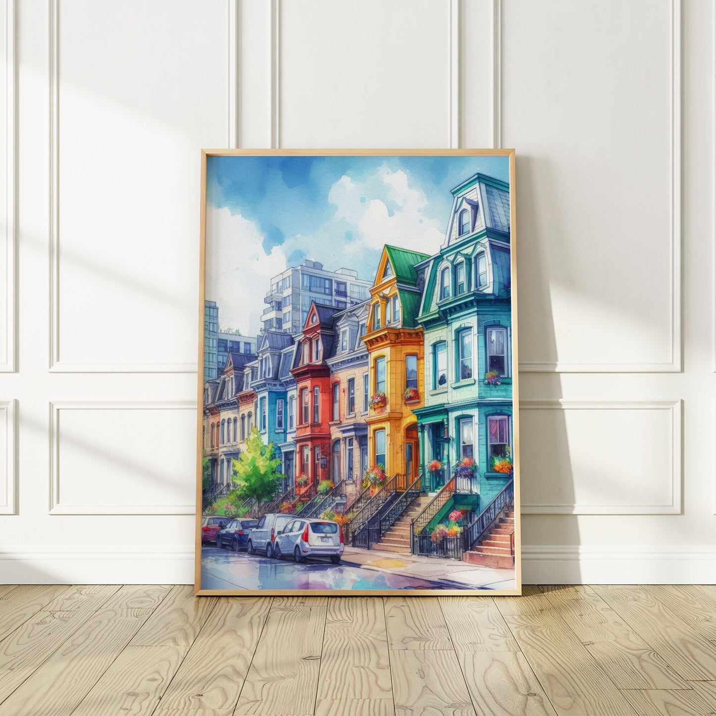 Plateau de Montréal coloré Impression artistique