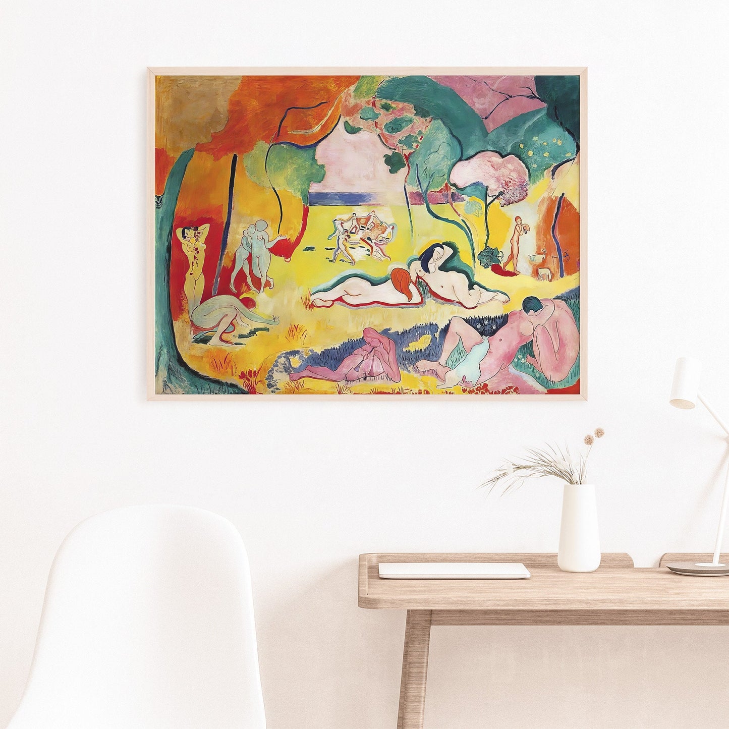 Henri Matisse "Le Bonheur de Vivre" Print, 1905 Enhanced Colorful Painting