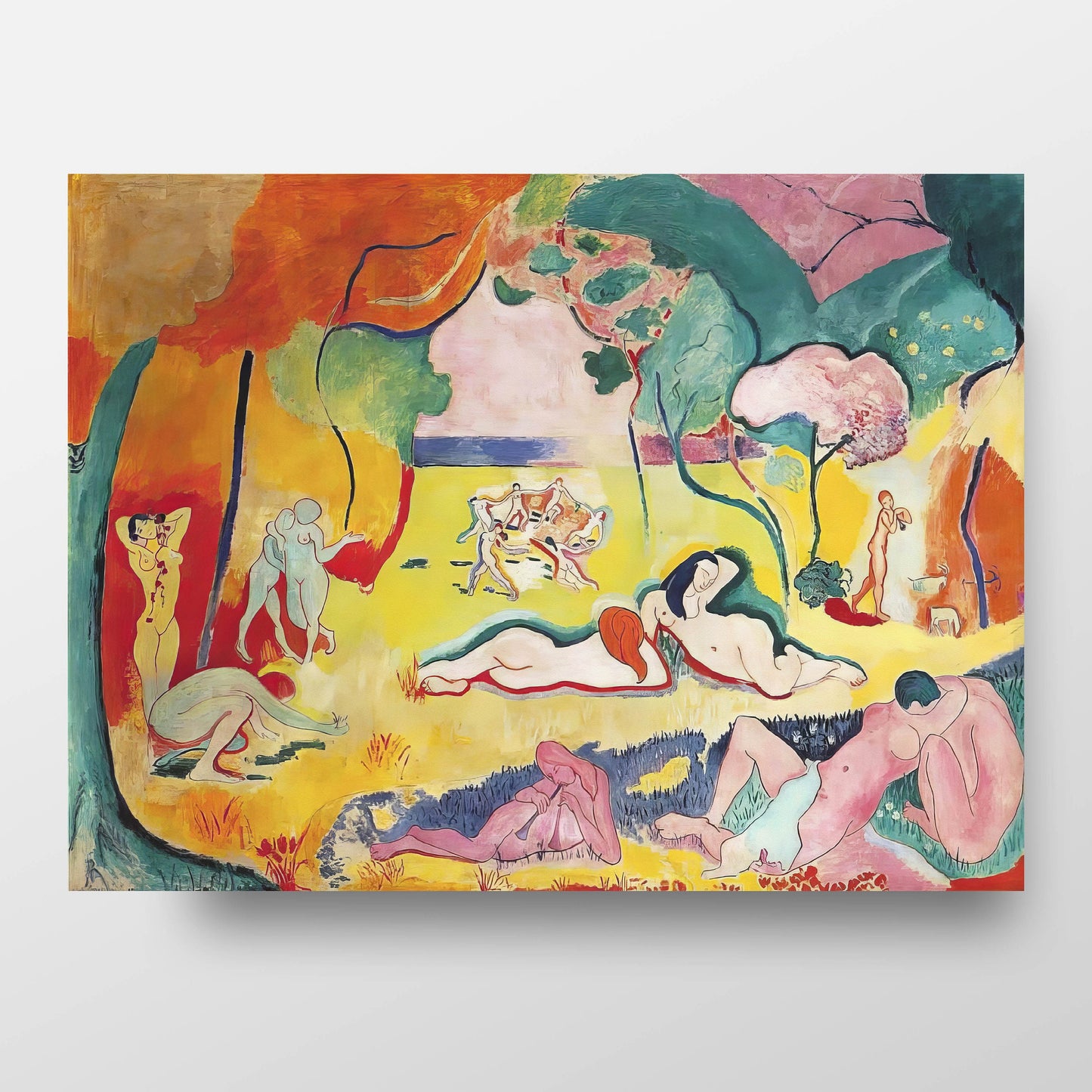 Henri Matisse "Le Bonheur de Vivre" Print, 1905 Enhanced Colorful Painting