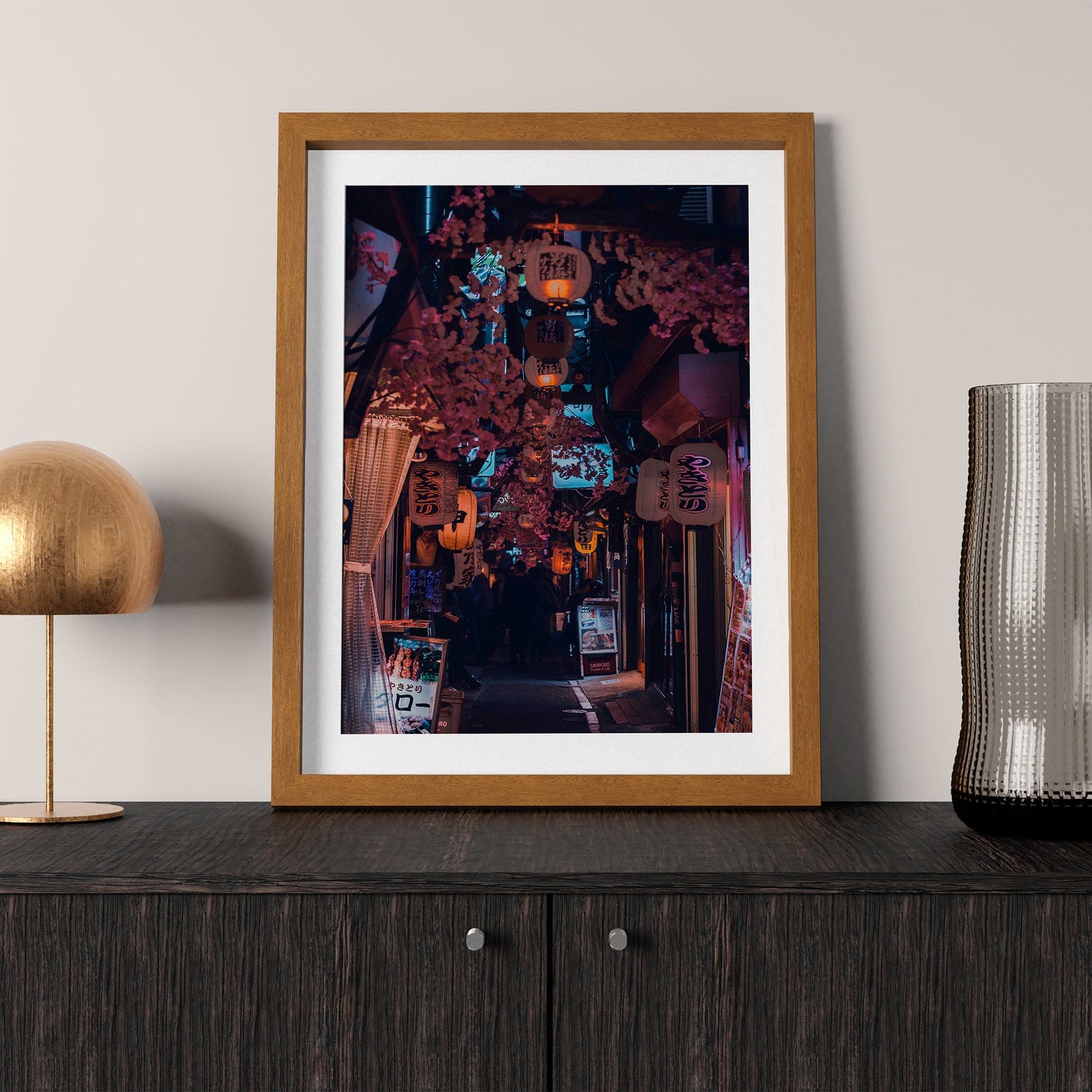 Japon Tokyo Golden Gai Print, Photographie d’allée de petits bars