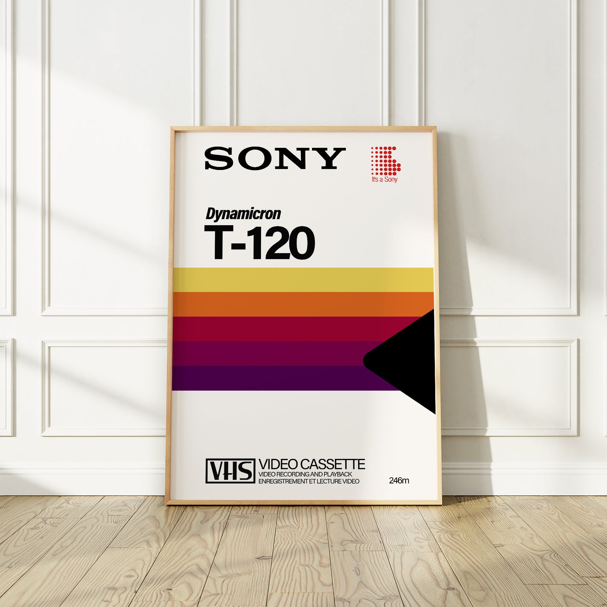 Retro Sony 80s VHS Tape Poster
