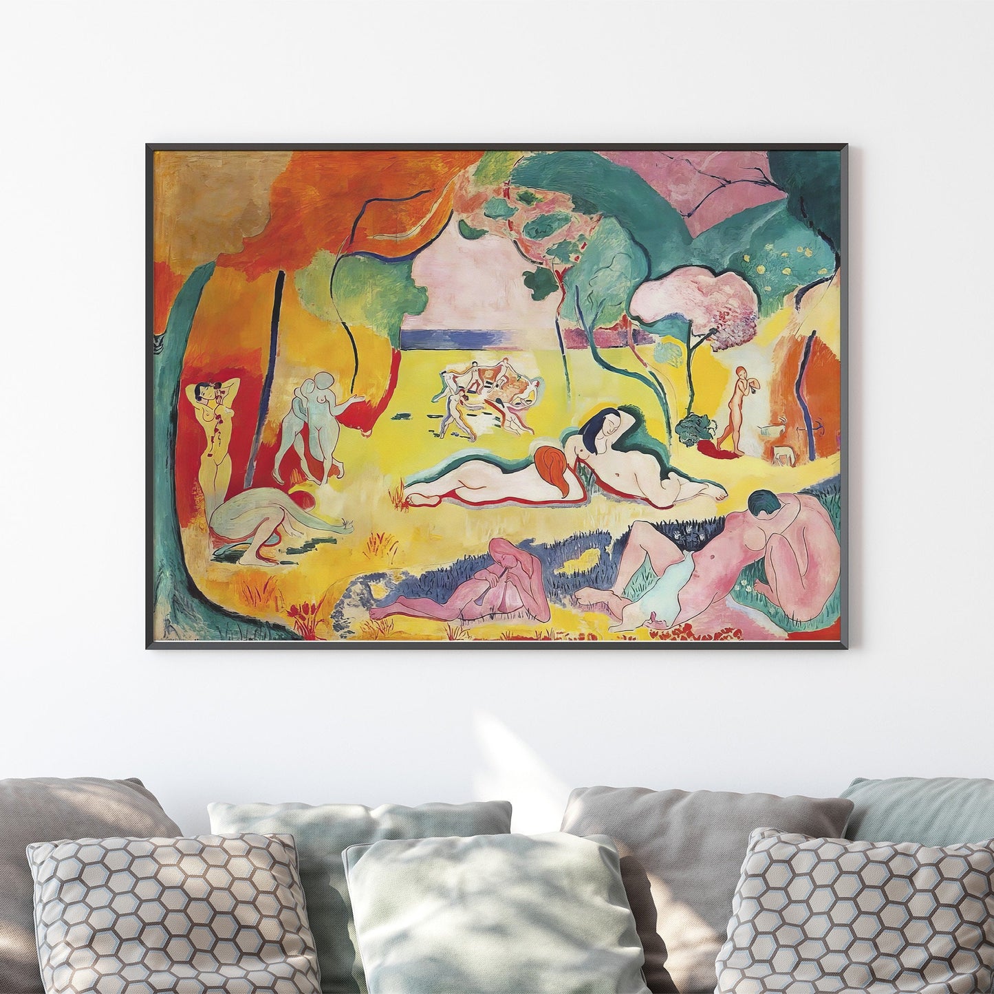 Henri Matisse "Le Bonheur de Vivre" Print, 1905 Enhanced Colorful Painting