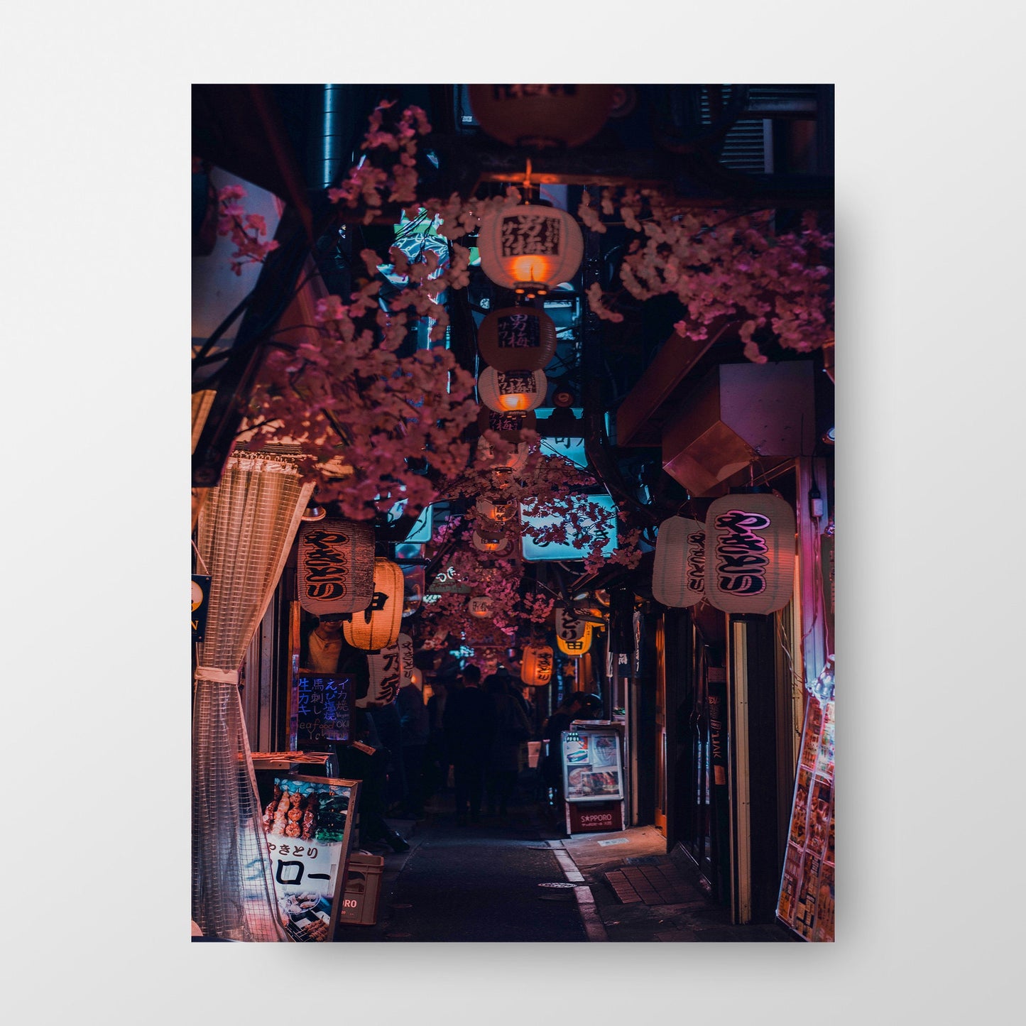 Japon Tokyo Golden Gai Print, Photographie d’allée de petits bars