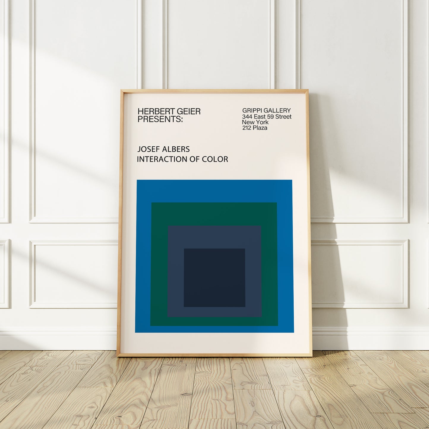 Josef Albers "Interaction of Color" 1971 New York Exhibition Poster