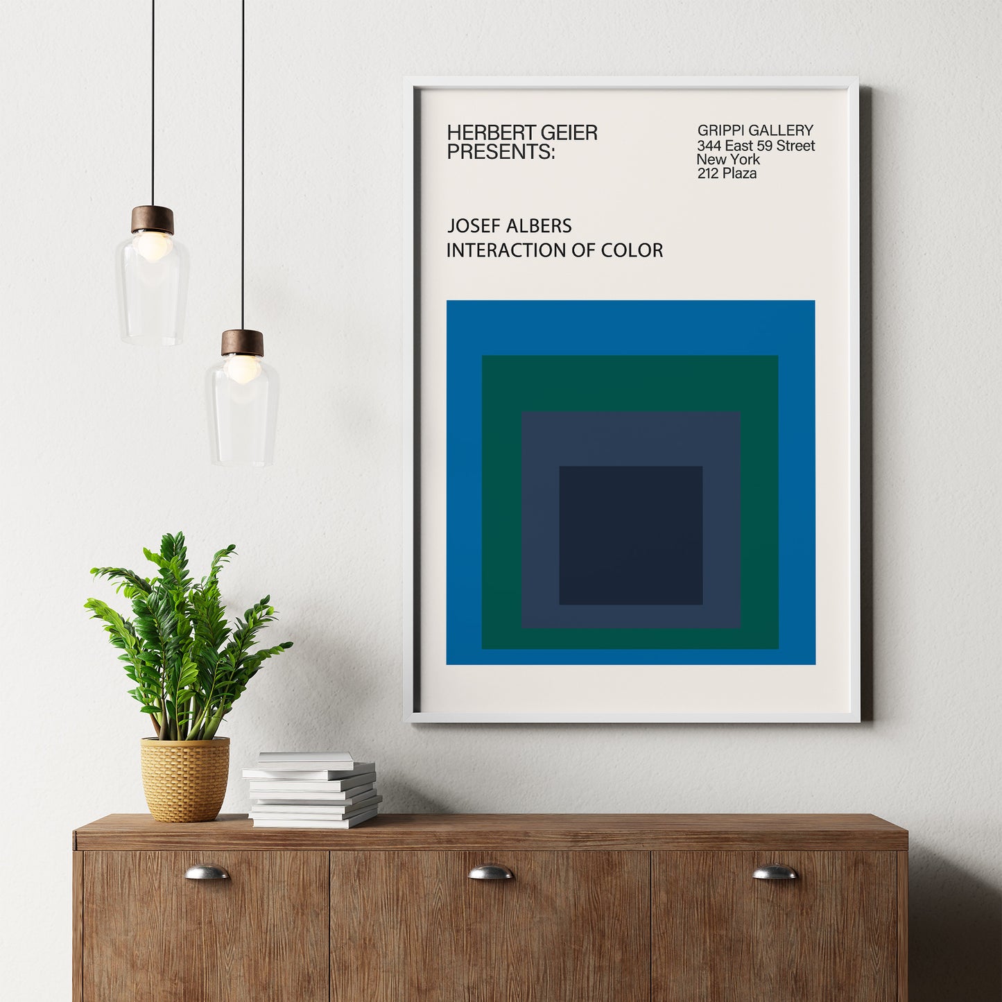 Josef Albers "Interaction of Color" 1971 New York Exhibition Poster
