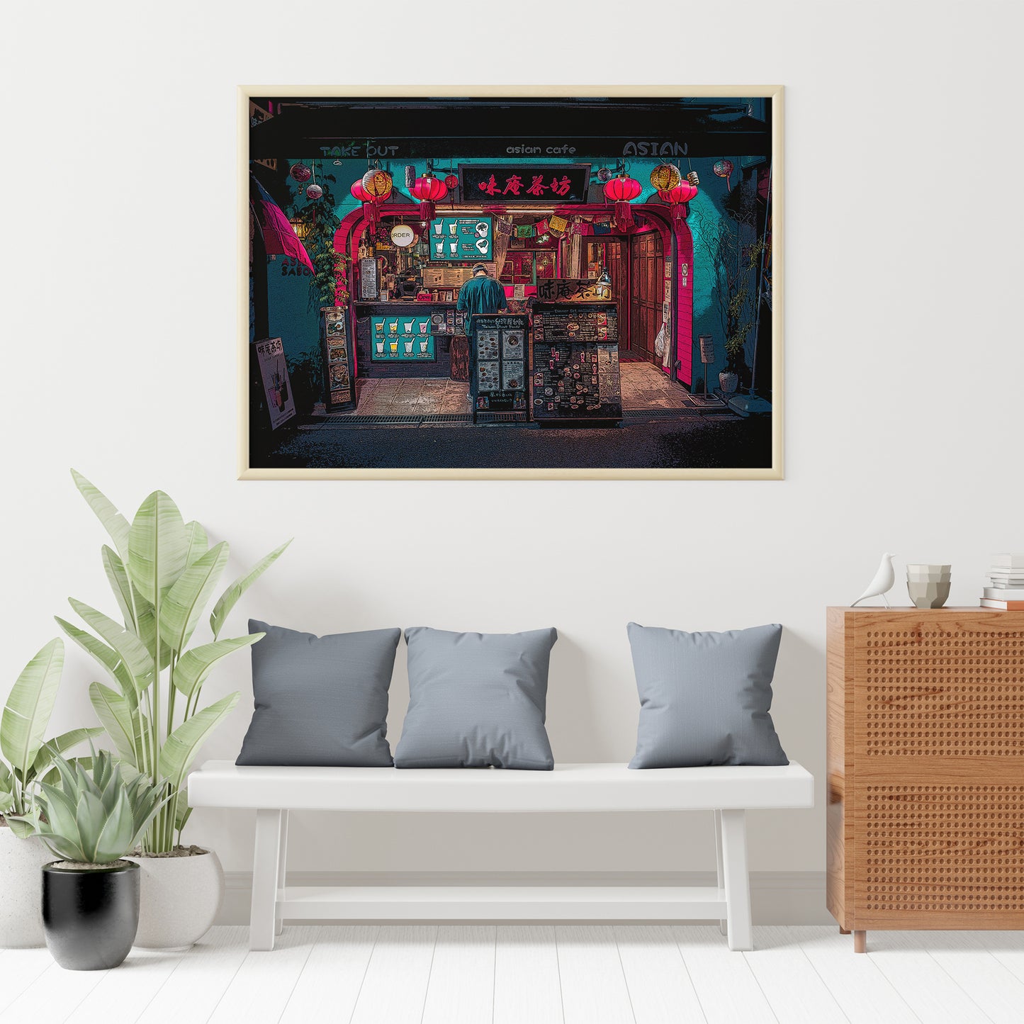 Osaka Japan Restaurant Digital Art, Photo to Painting
