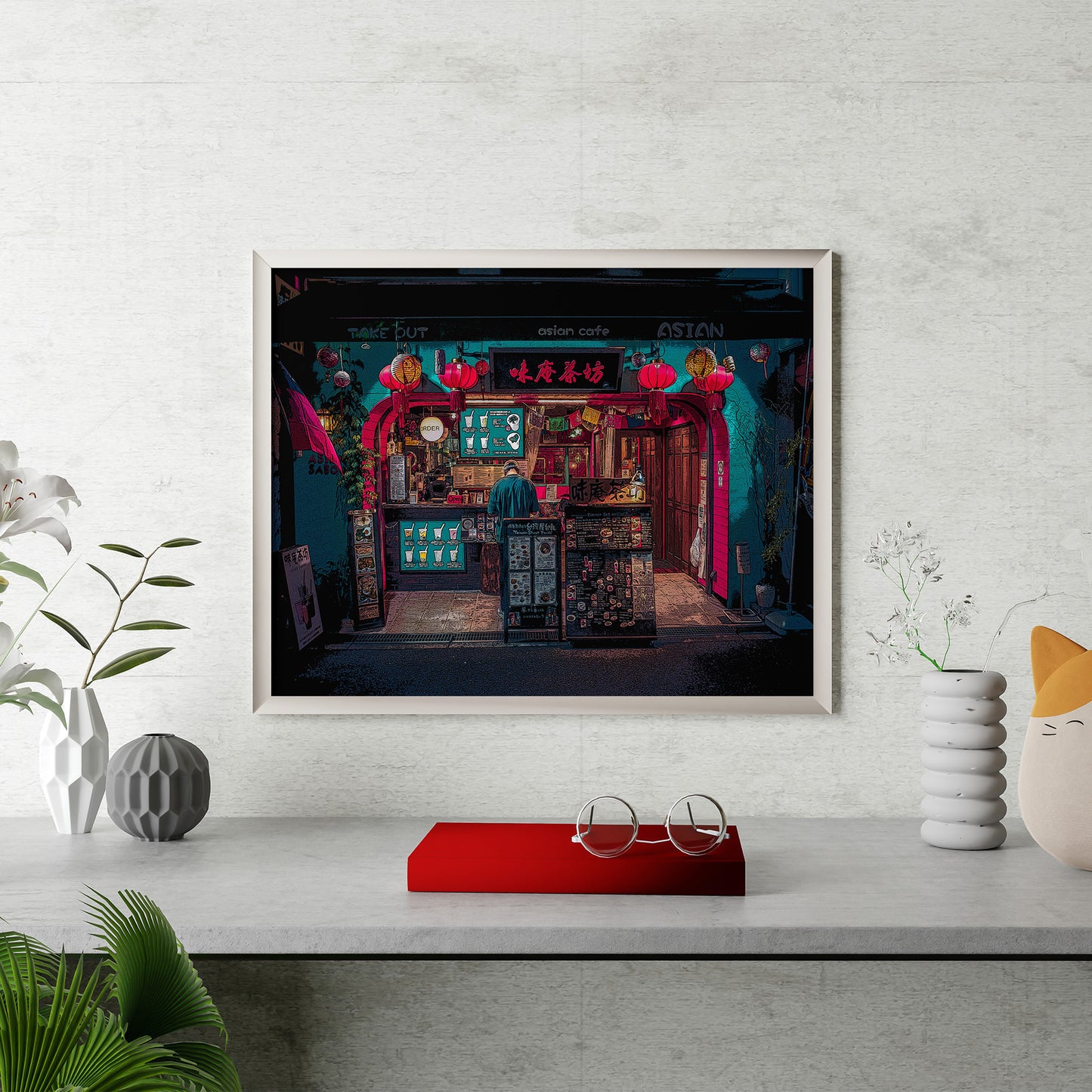 Osaka Japan Restaurant Digital Art, Photo to Painting