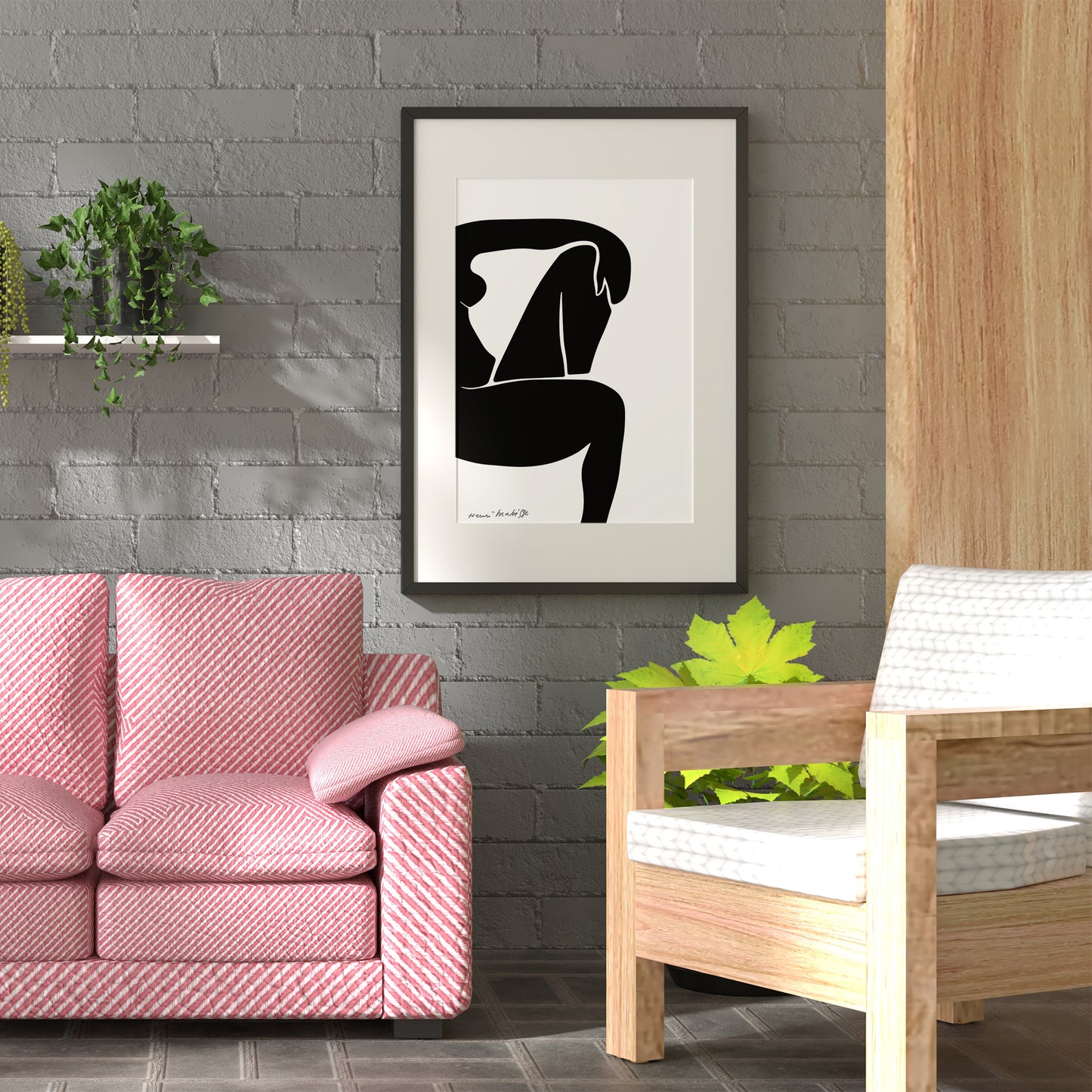 Henri Matisse "Black Woman Figure", Vibrant 1952 Art Print