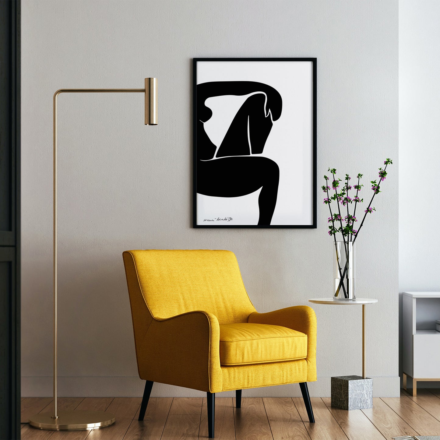 Henri Matisse "Black Woman Figure", Vibrant 1952 Art Print