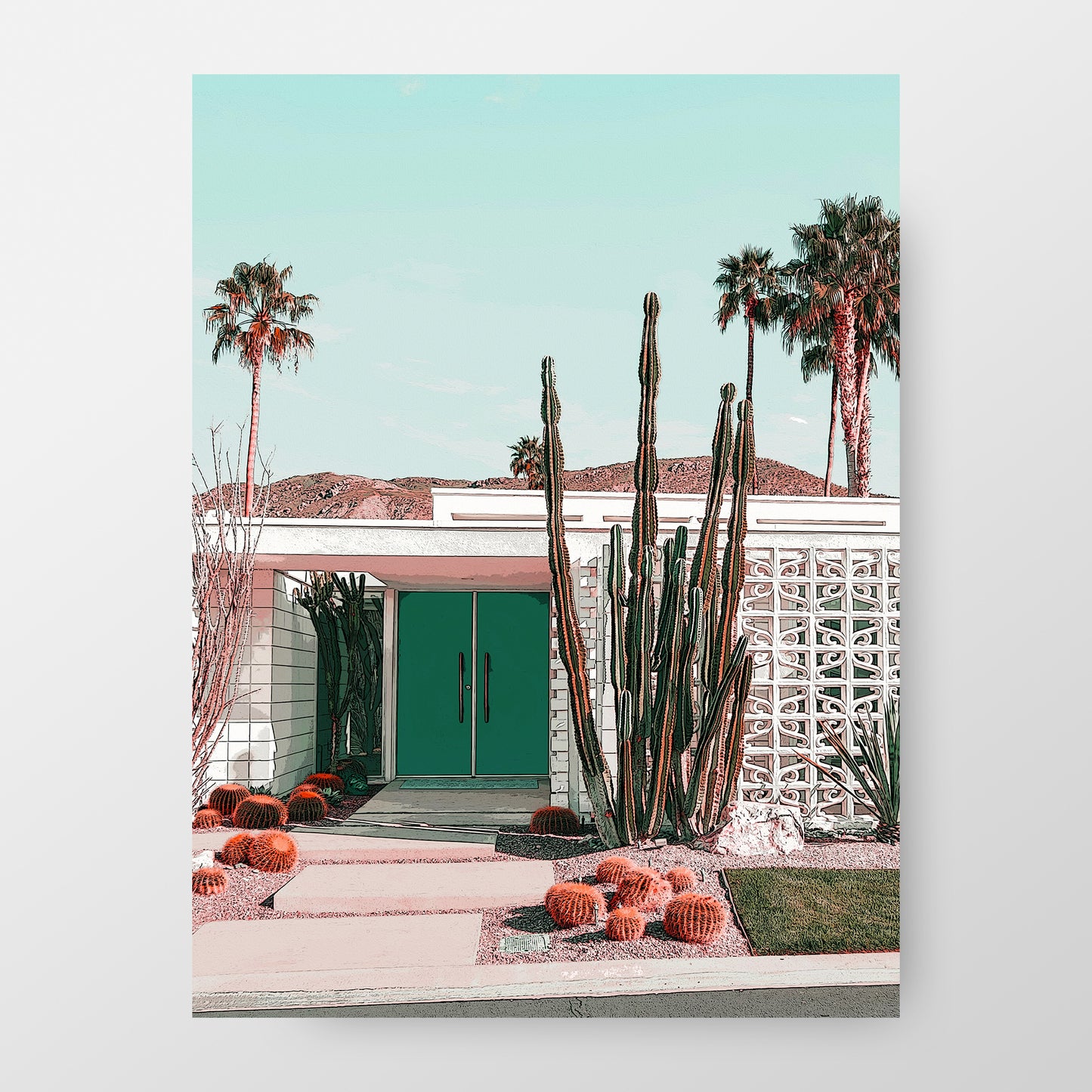 Affiche Doors of Palm Springs, Californie | De la photo à la peinture