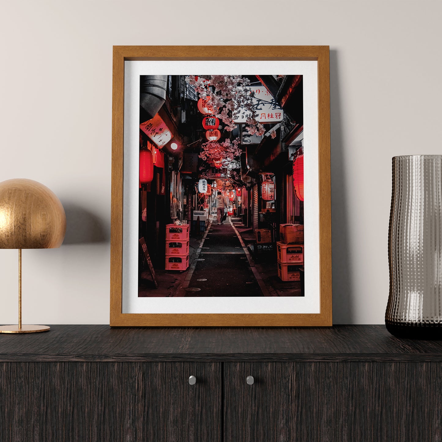 Affiche Japon Tokyo Golden Gai, photographie vibrante d'allée de petits bars