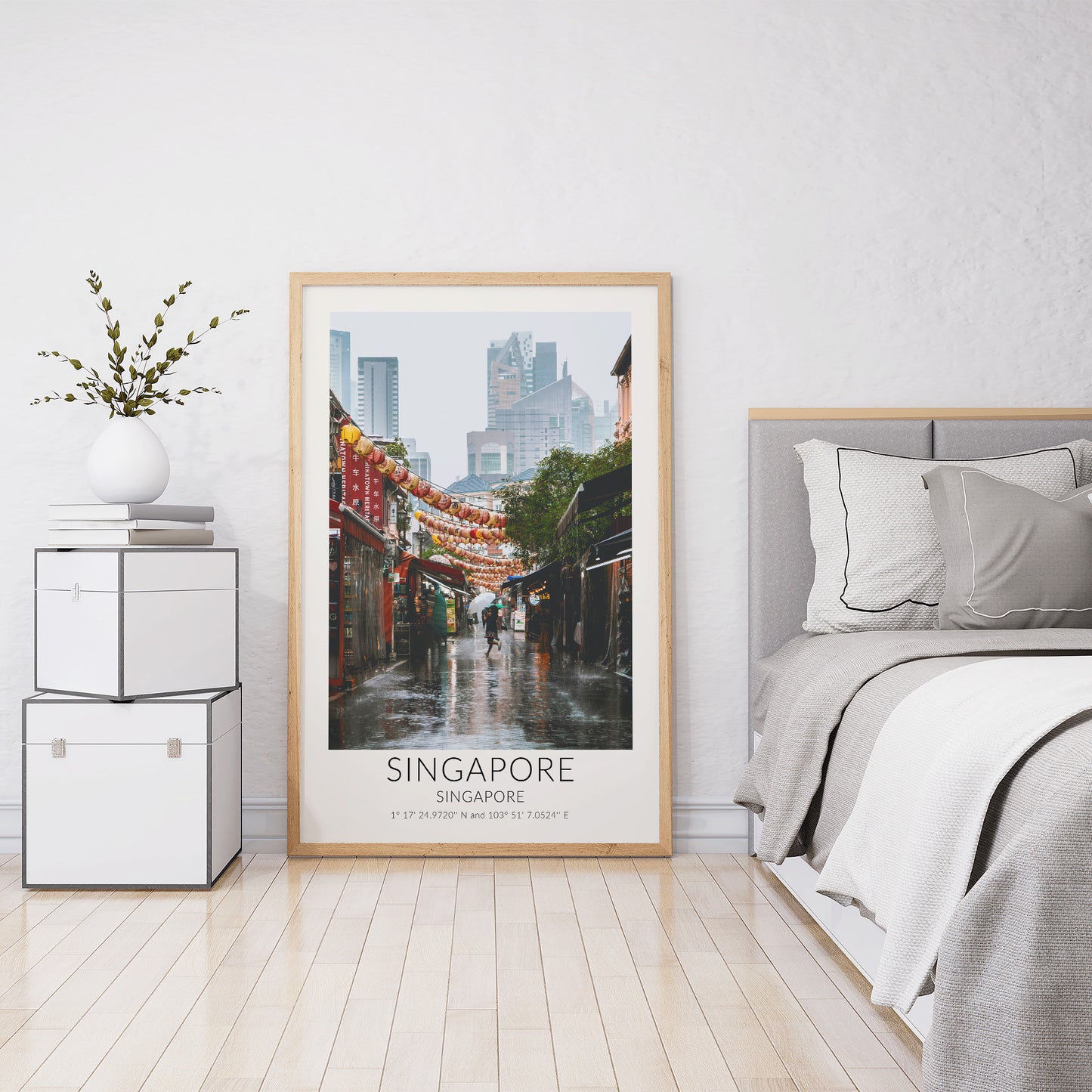 Singapore Street Photography Travel Poster