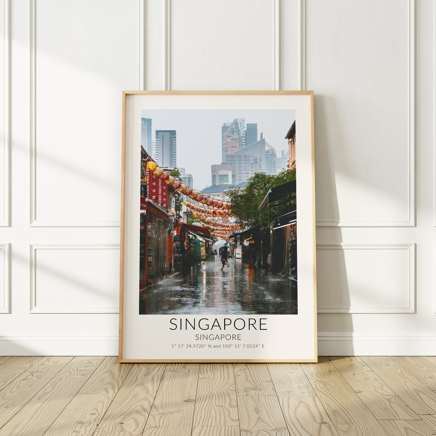 Singapore Street Photography Travel Poster