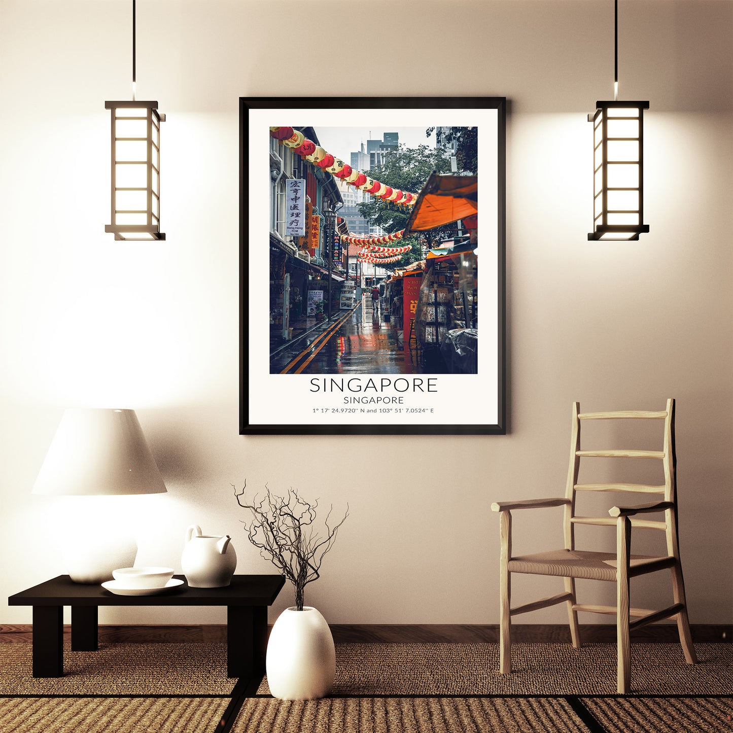 Rainy Day in Singapore Photography Travel Poster