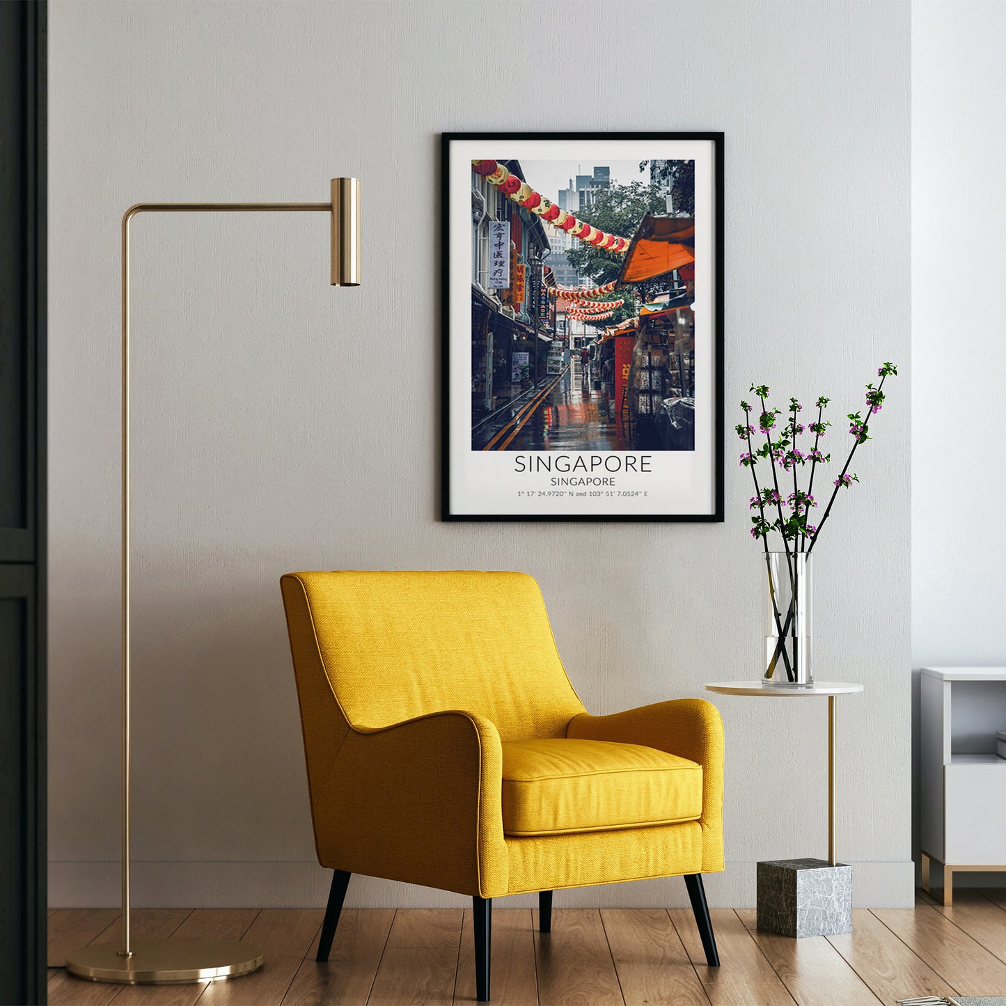 Rainy Day in Singapore Photography Travel Poster