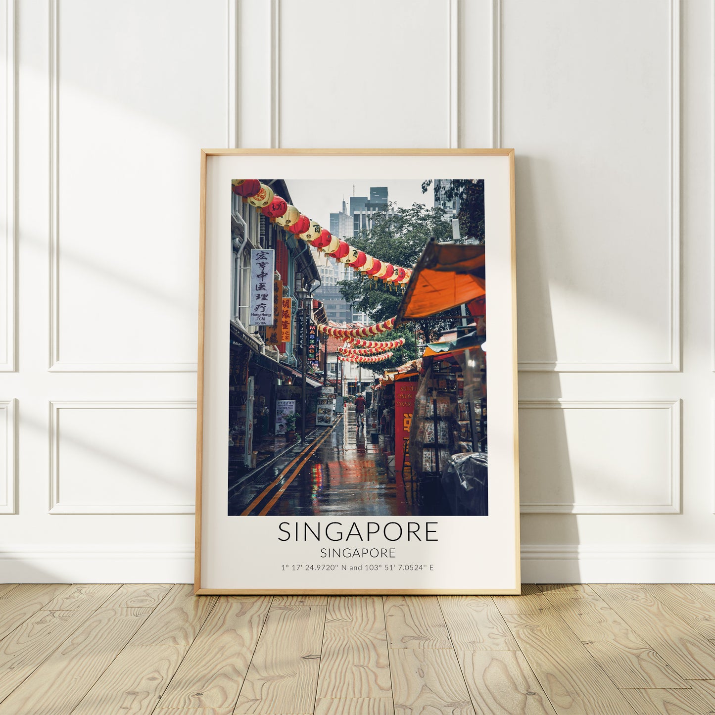 Rainy Day in Singapore Photography Travel Poster