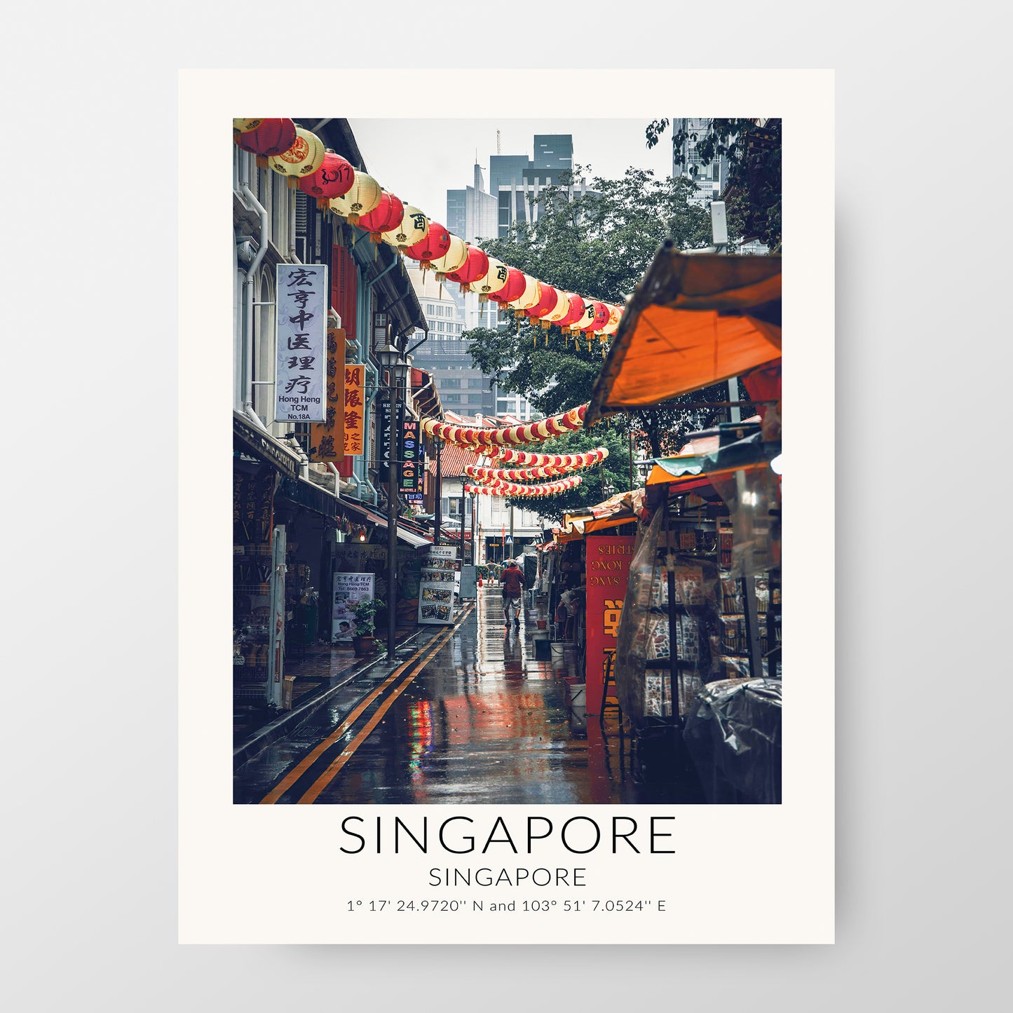 Rainy Day in Singapore Photography Travel Poster