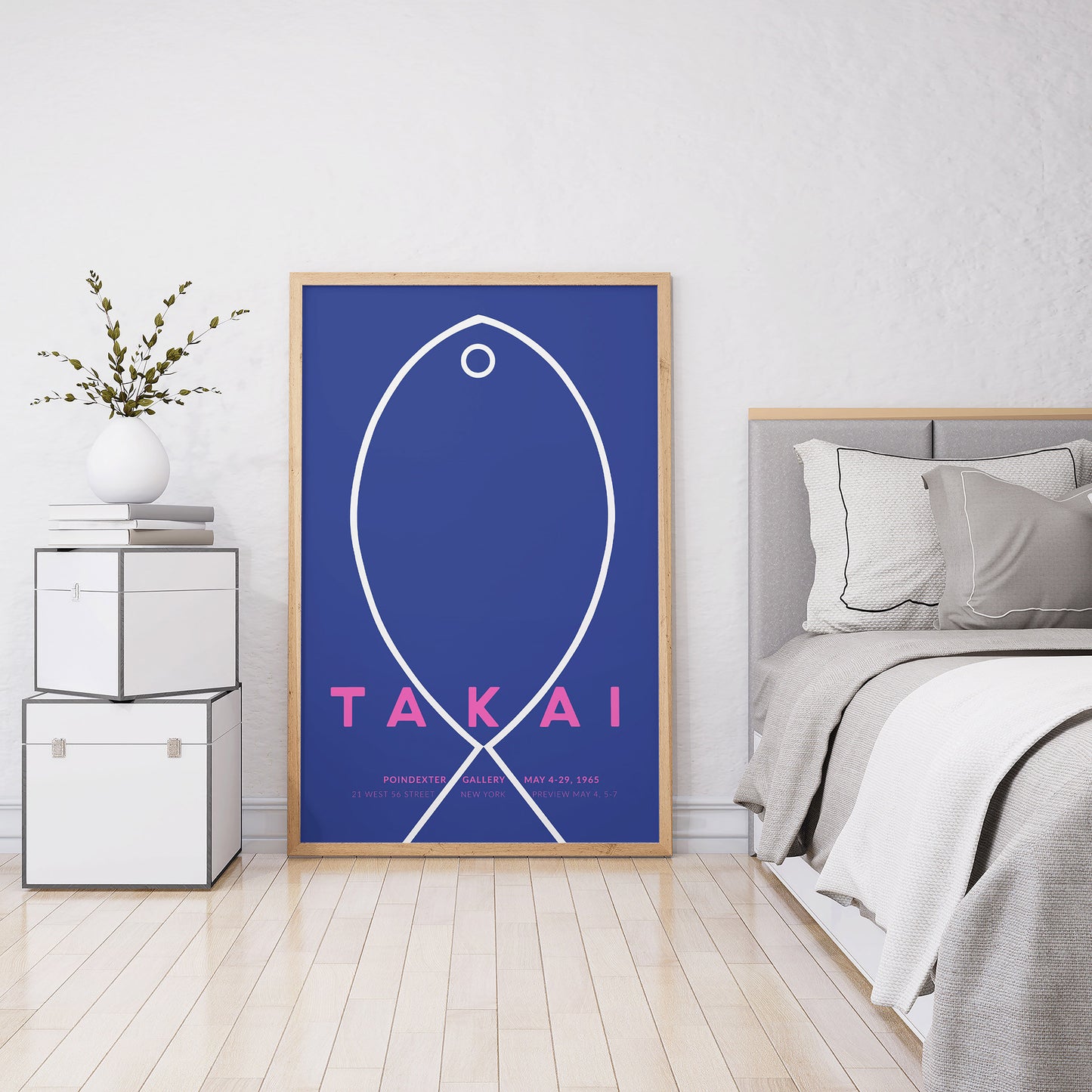 Affiche de l'exposition japonaise « Takai » de New York en 1965, par Teiji Takai