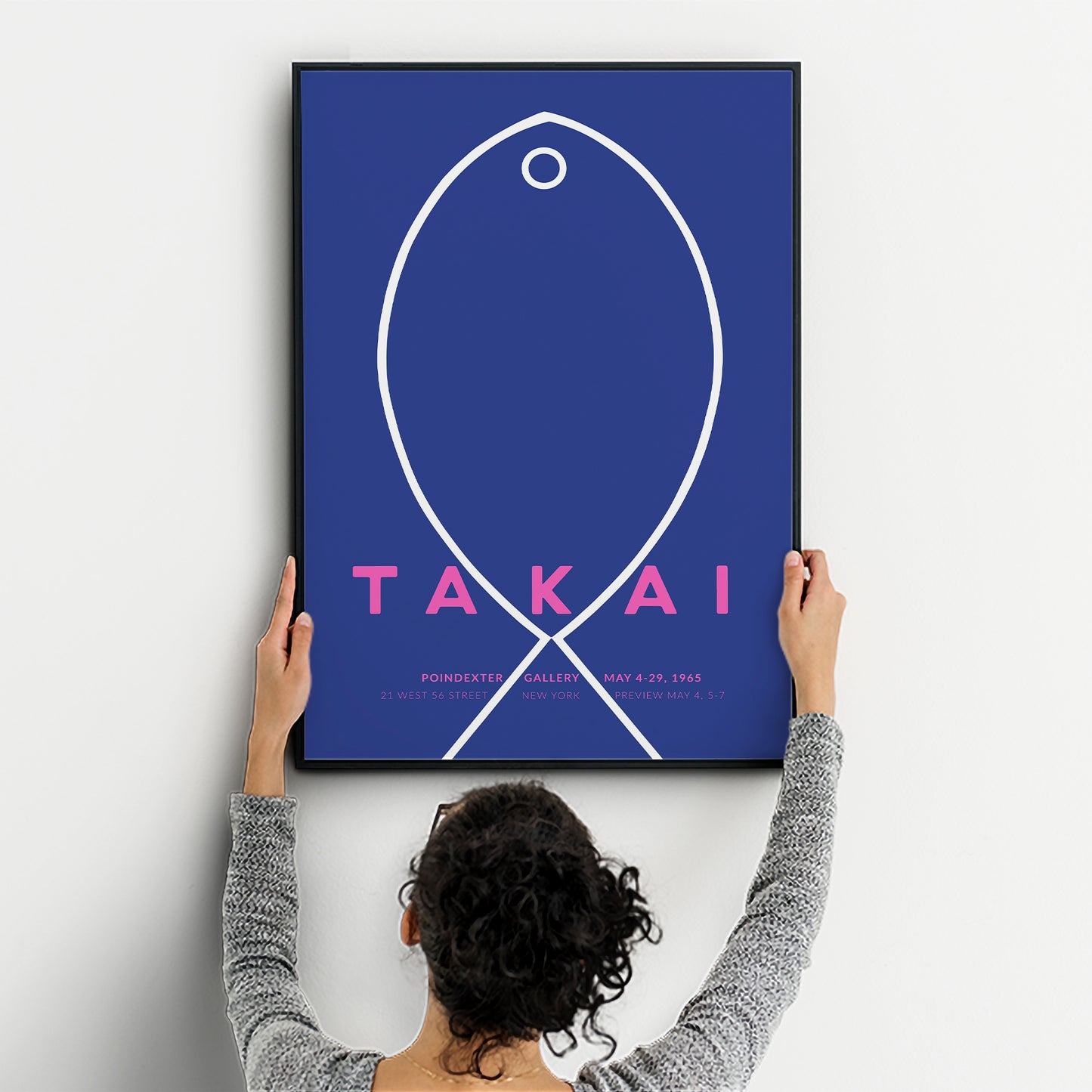 Affiche de l'exposition japonaise « Takai » de New York en 1965, par Teiji Takai