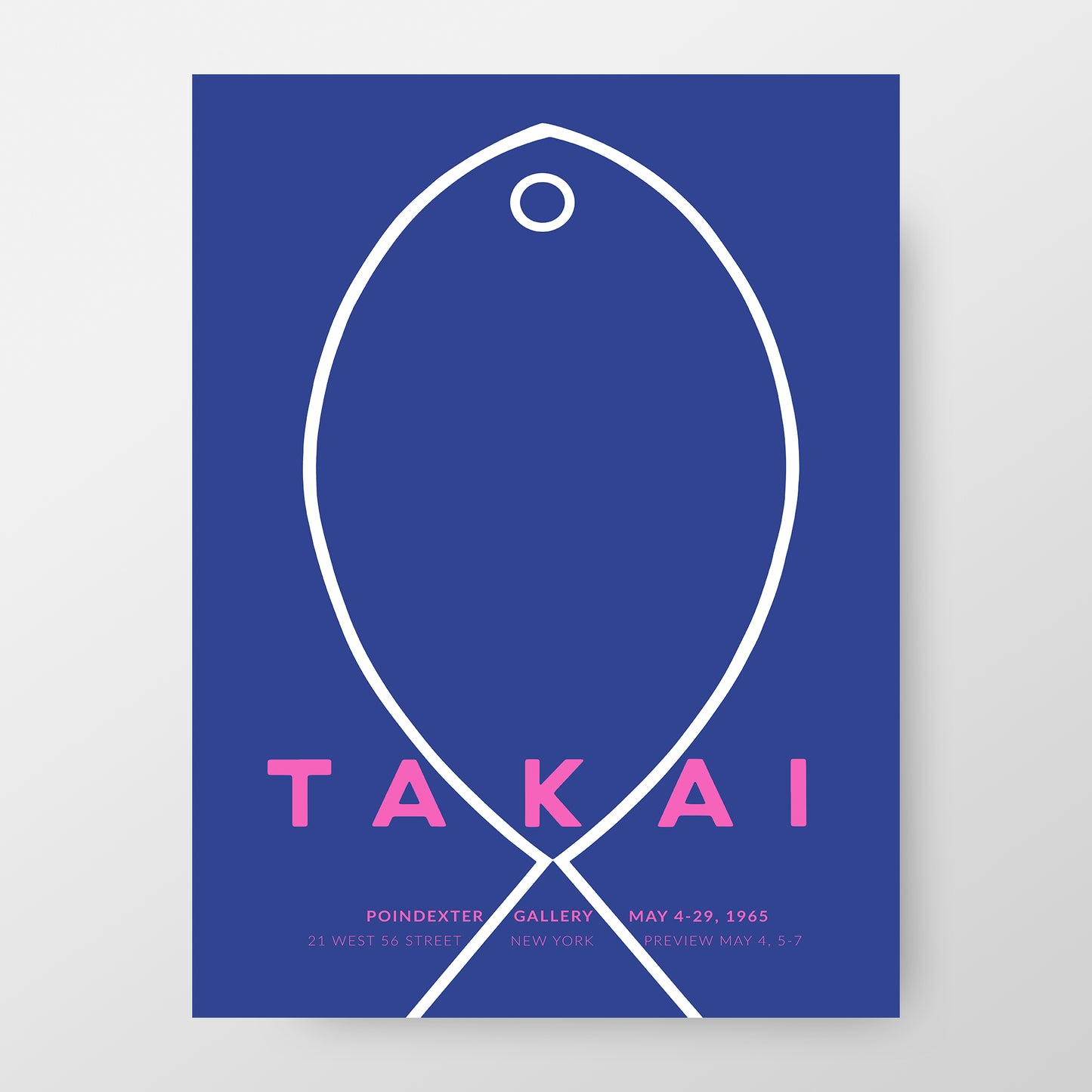 Affiche de l'exposition japonaise « Takai » de New York en 1965, par Teiji Takai