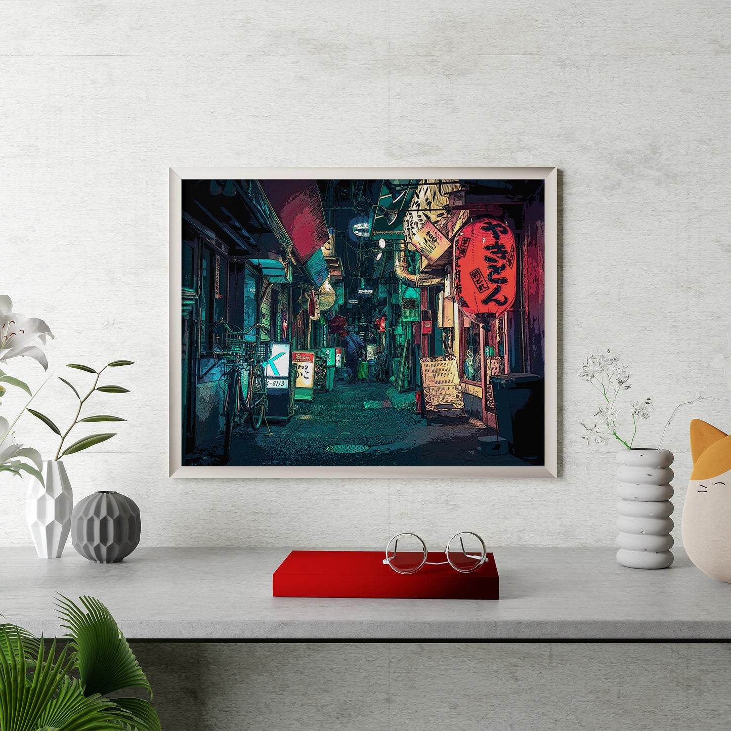 Tokyo Shinjuku la nuit Poster, photo à impression d'art numérique
