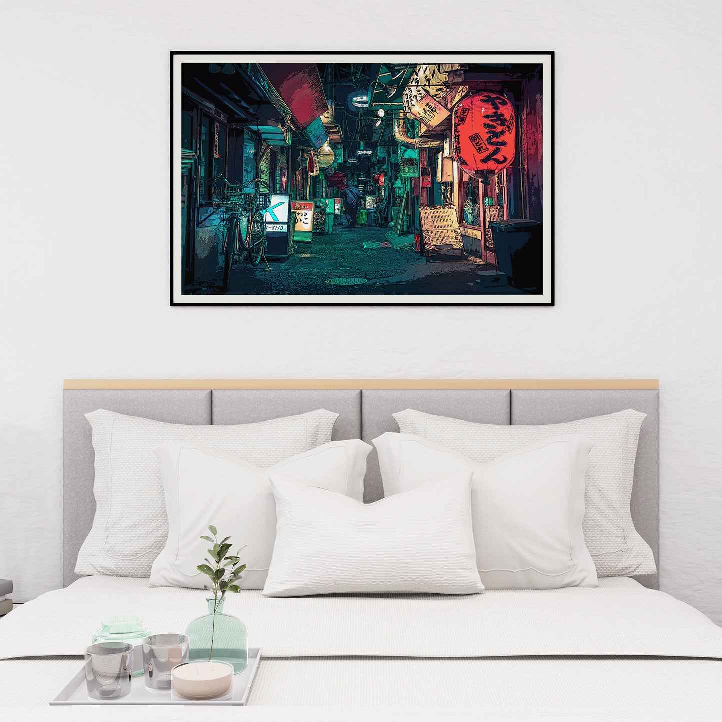 Tokyo Shinjuku la nuit Poster, photo à impression d'art numérique