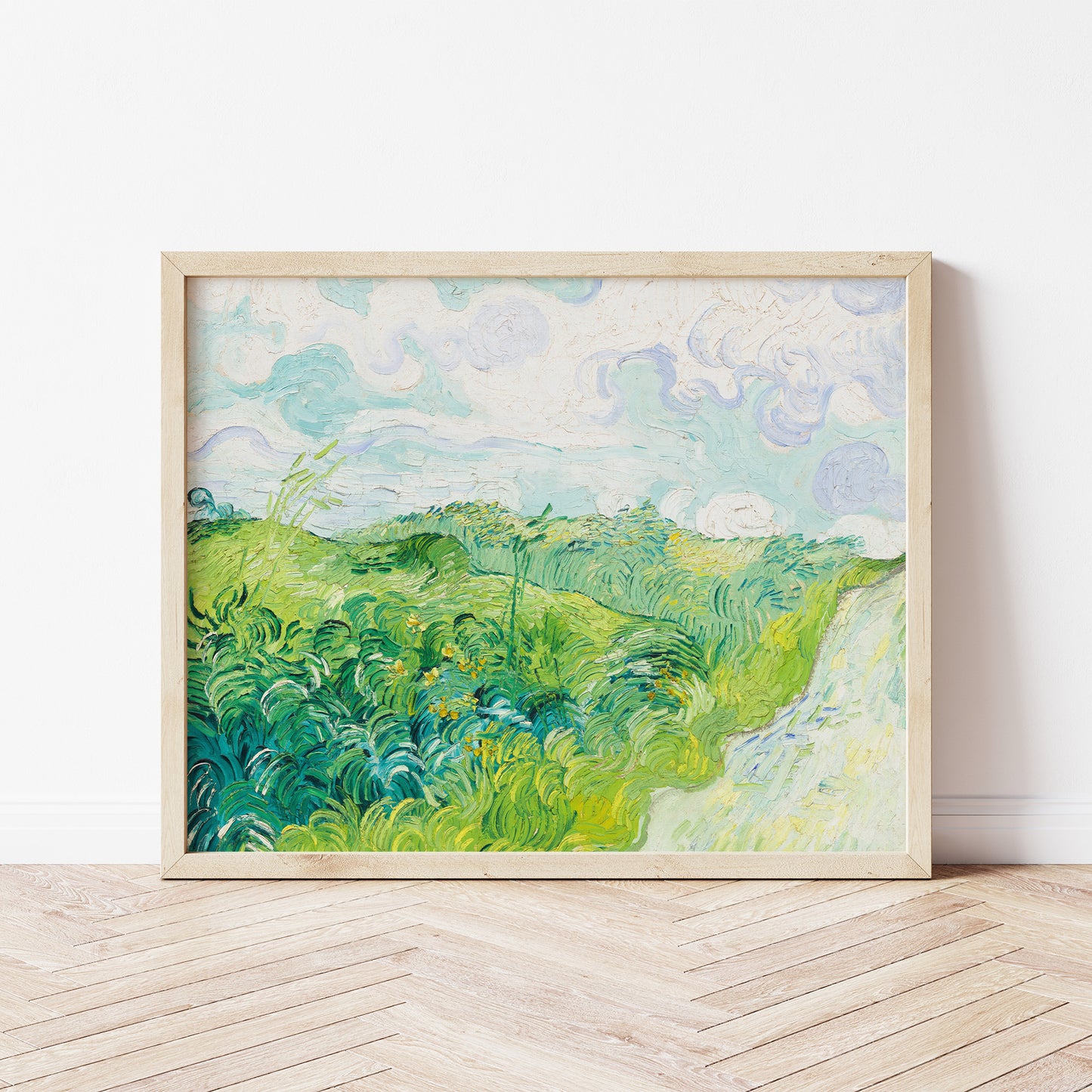 Vincent Van Gogh, Wheat Fields, Enhanced Reproduction Art Print