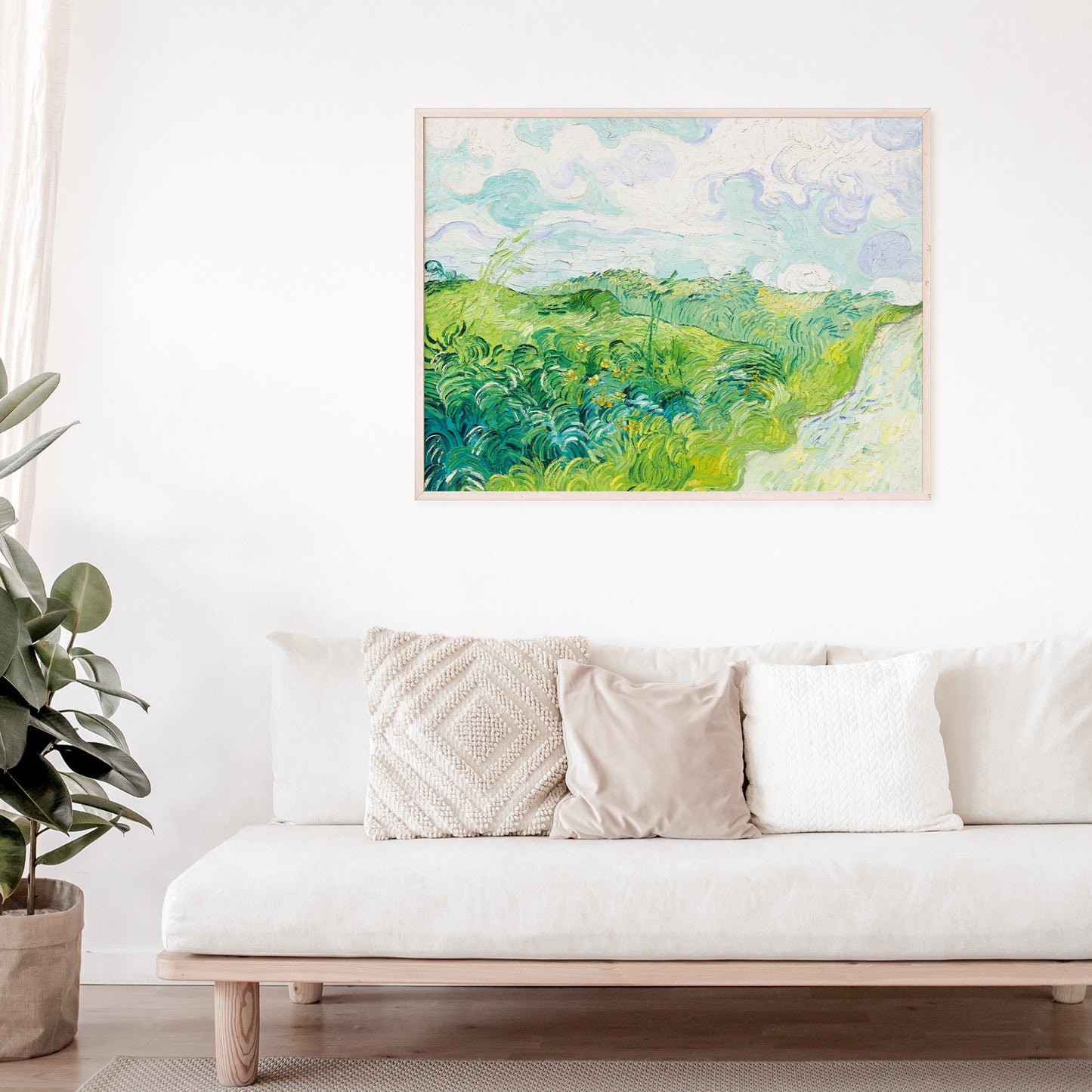 Vincent Van Gogh, Wheat Fields, Enhanced Reproduction Art Print