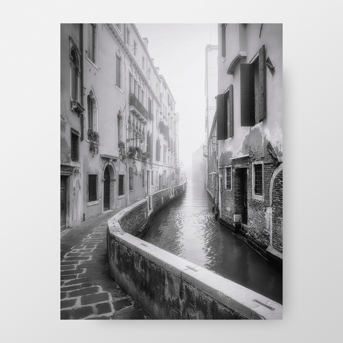 Venise Italie Ambiance matinale | Photographie en noir et blanc