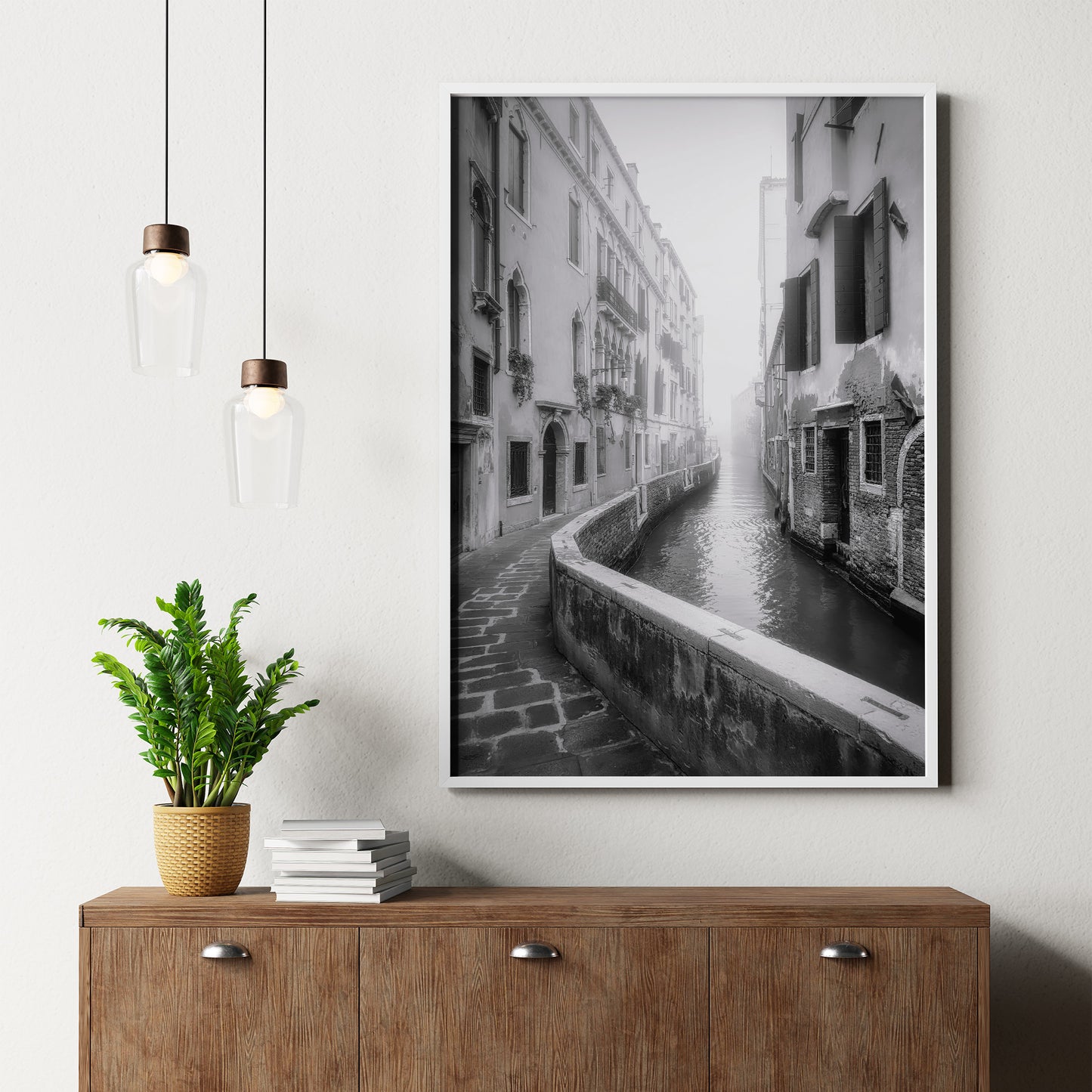 Venise Italie Ambiance matinale | Photographie en noir et blanc