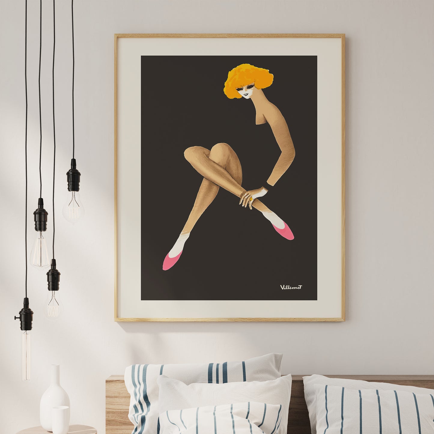 Bernard Villemot "The Elegant Woman", Retro Art Print made for Bally