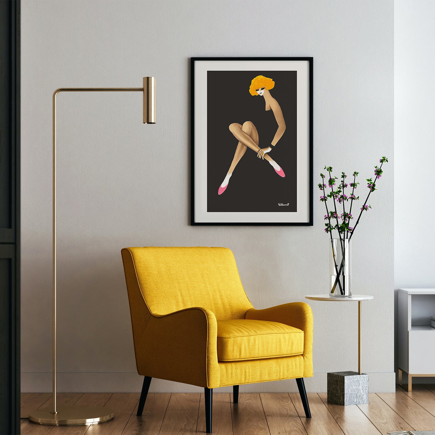 Bernard Villemot "The Elegant Woman", Retro Art Print made for Bally