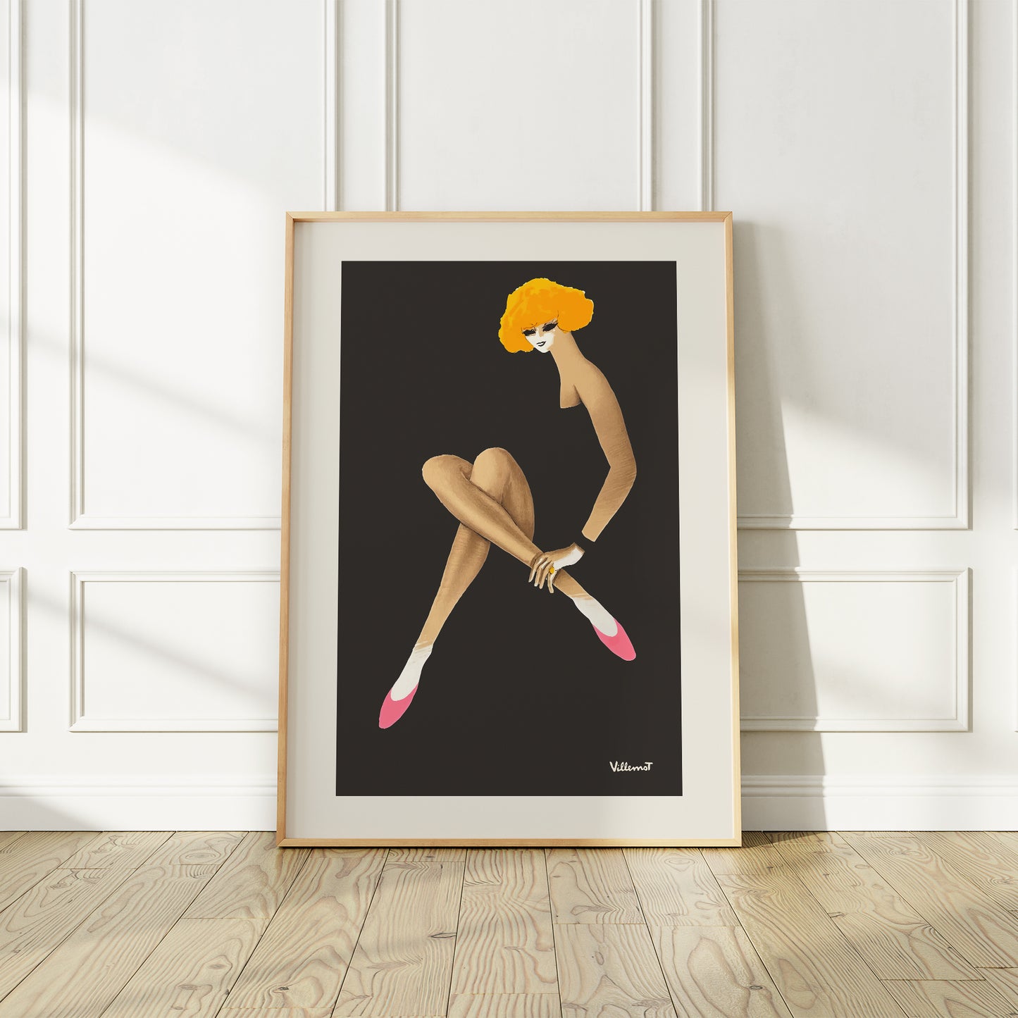 Bernard Villemot "The Elegant Woman", Retro Art Print made for Bally