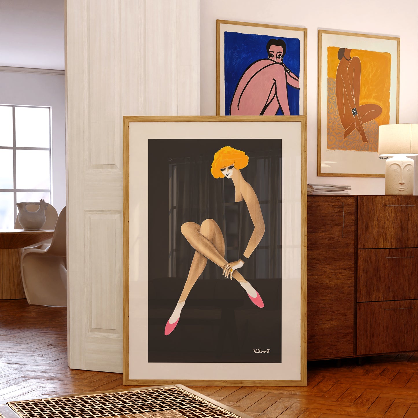 Bernard Villemot "The Elegant Woman", Retro Art Print made for Bally