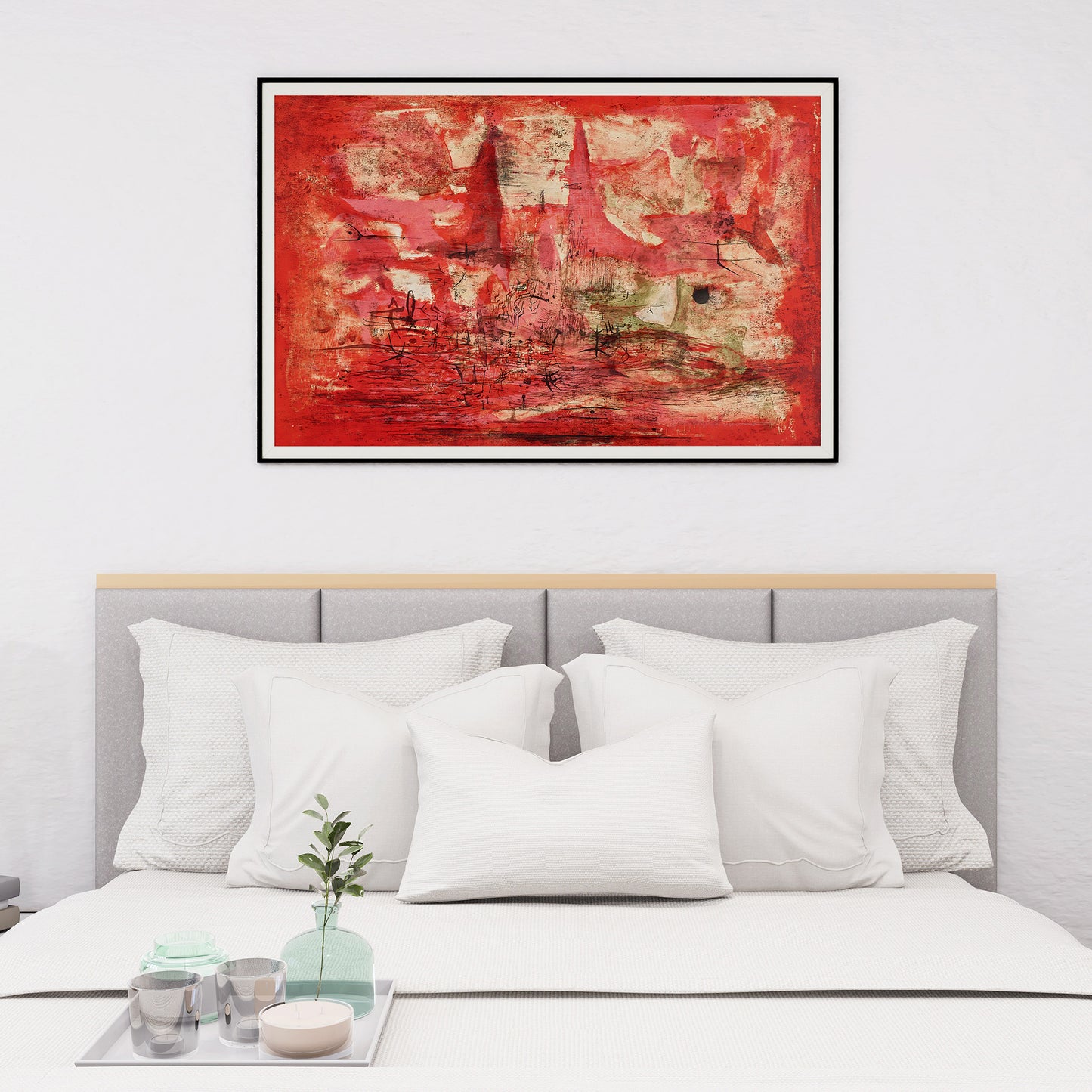 Impression d’art abstrait contemporain 1954 par Zao Wou-Ki, reproduction de peinture vintage