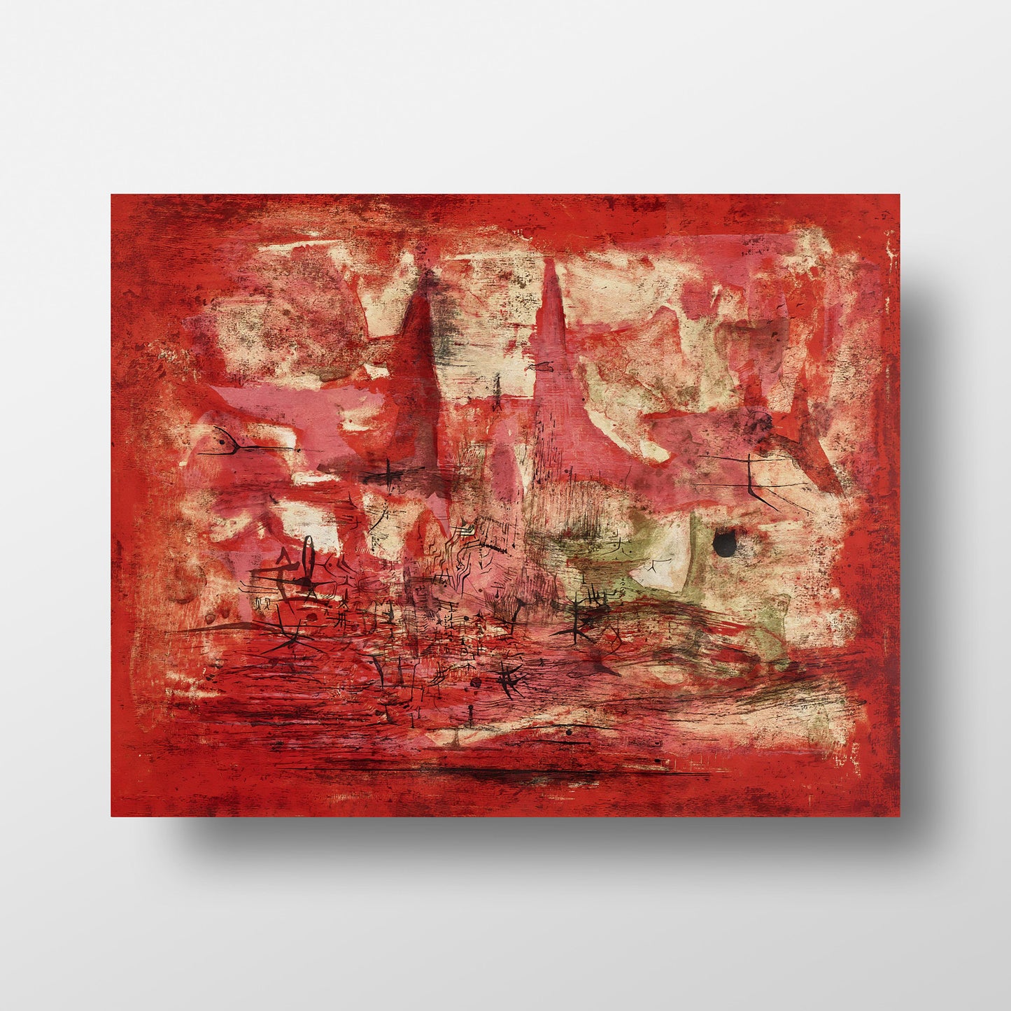 Impression d’art abstrait contemporain 1954 par Zao Wou-Ki, reproduction de peinture vintage