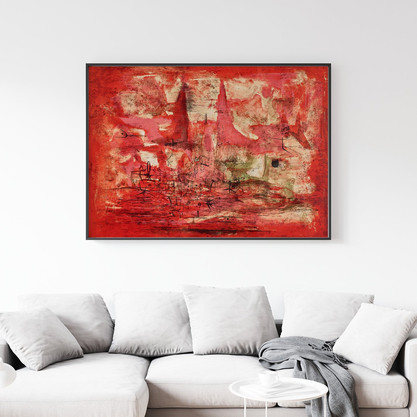 Impression d’art abstrait contemporain 1954 par Zao Wou-Ki, reproduction de peinture vintage
