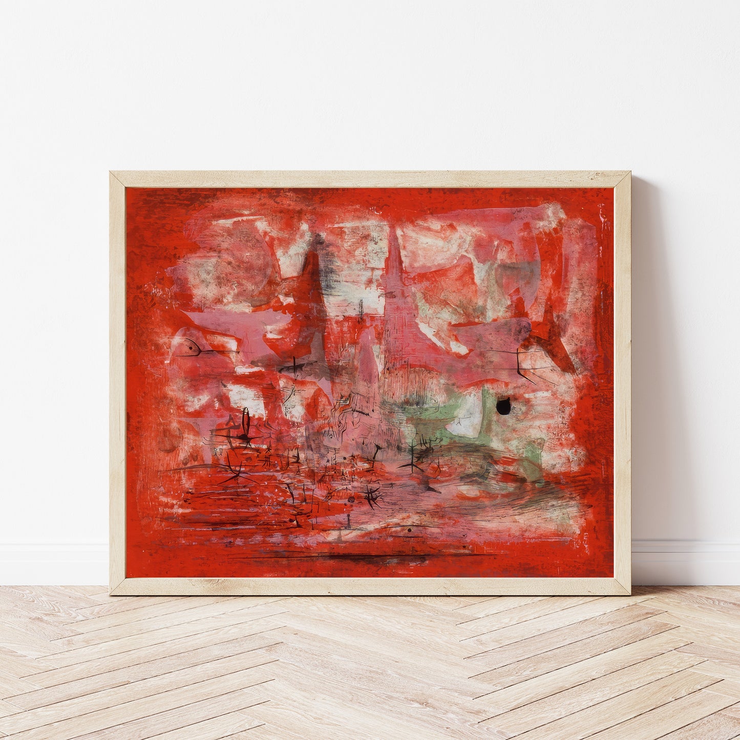 Impression d’art abstrait contemporain 1954 par Zao Wou-Ki, reproduction de peinture vintage