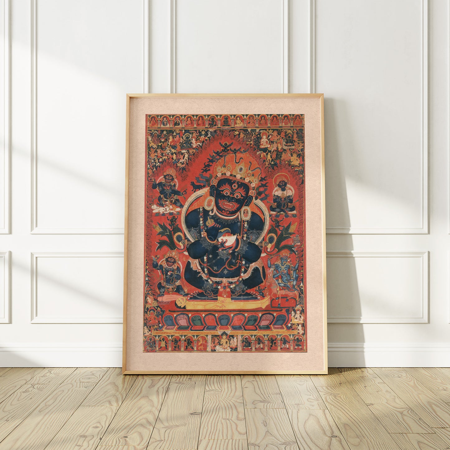 Tibetan Buddhist Painting Print, Mahakala Protector of the Tent