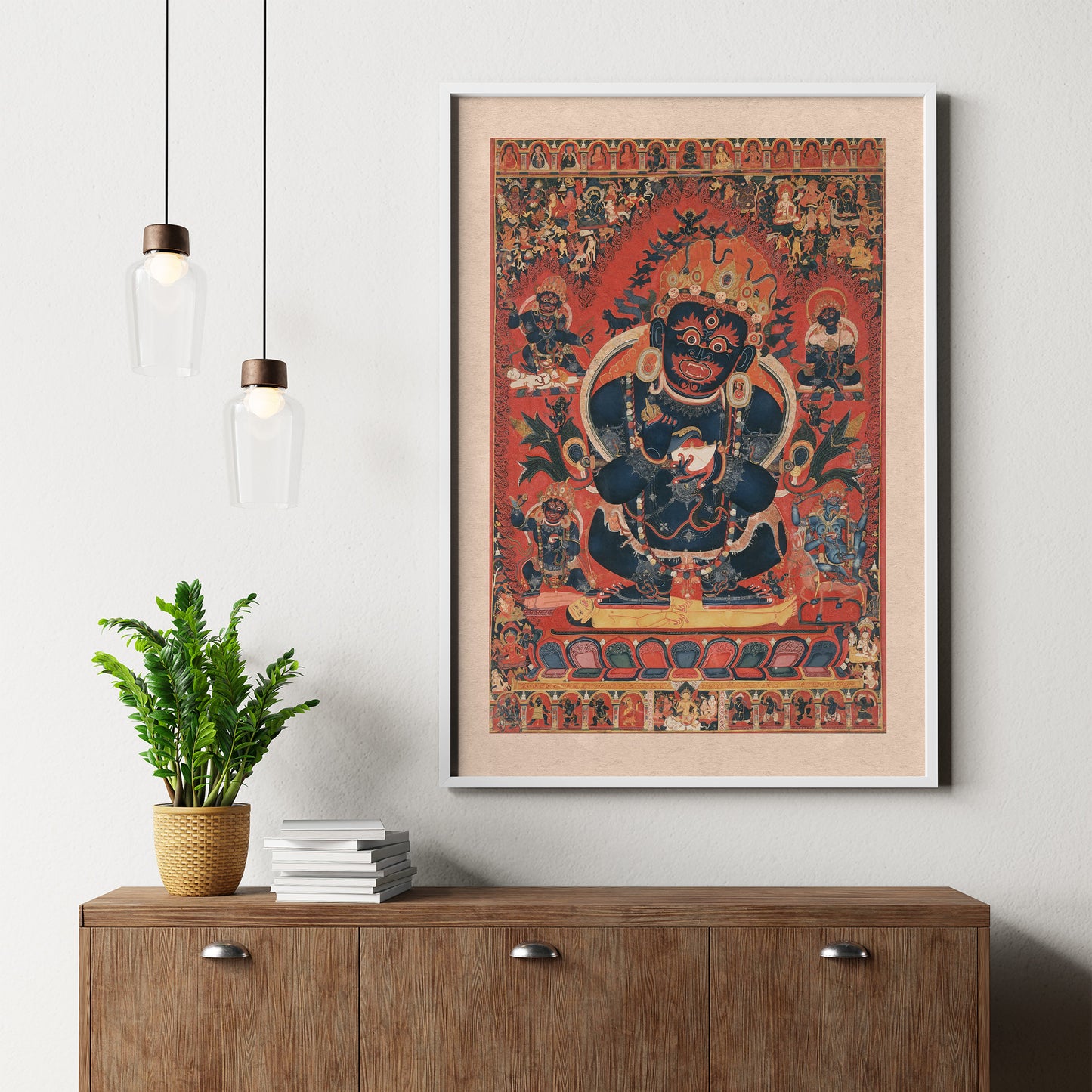 Tibetan Buddhist Painting Print, Mahakala Protector of the Tent