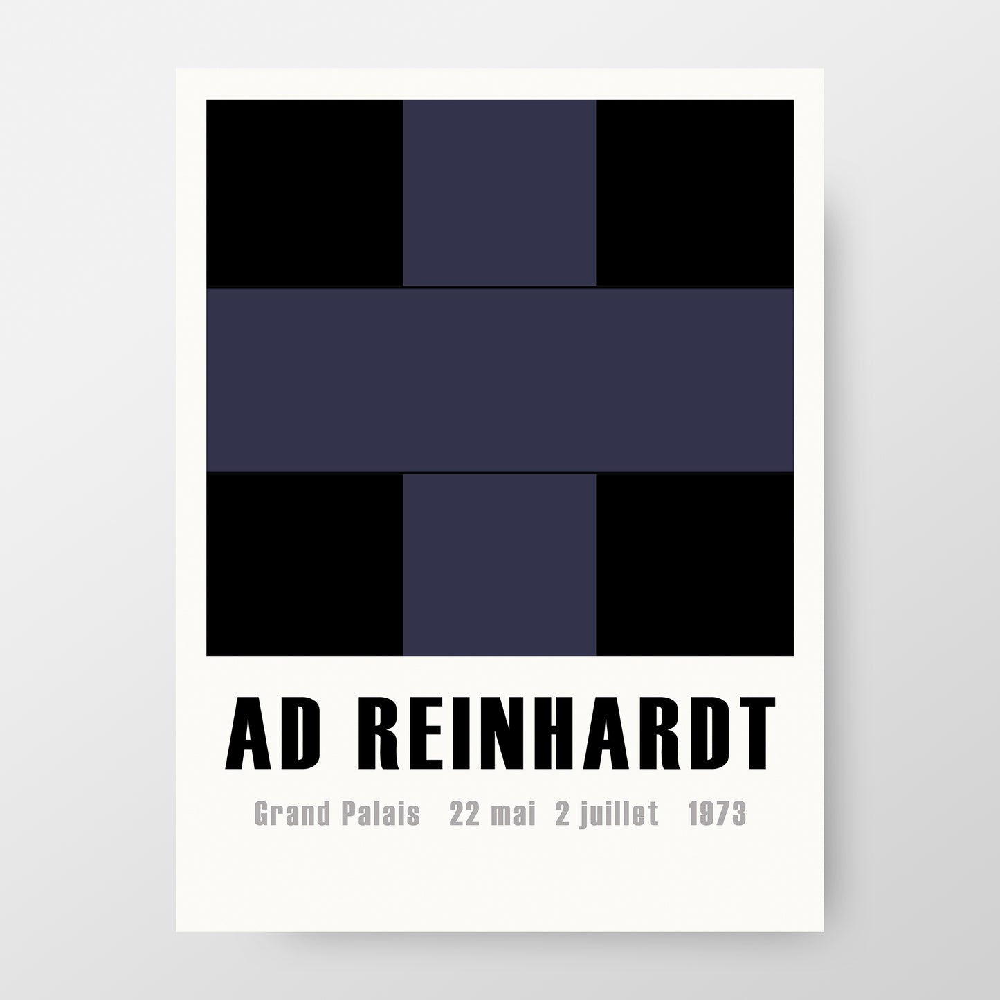 Ad Reinhardt Minimalist Exhibition Poster, Paris, 1973