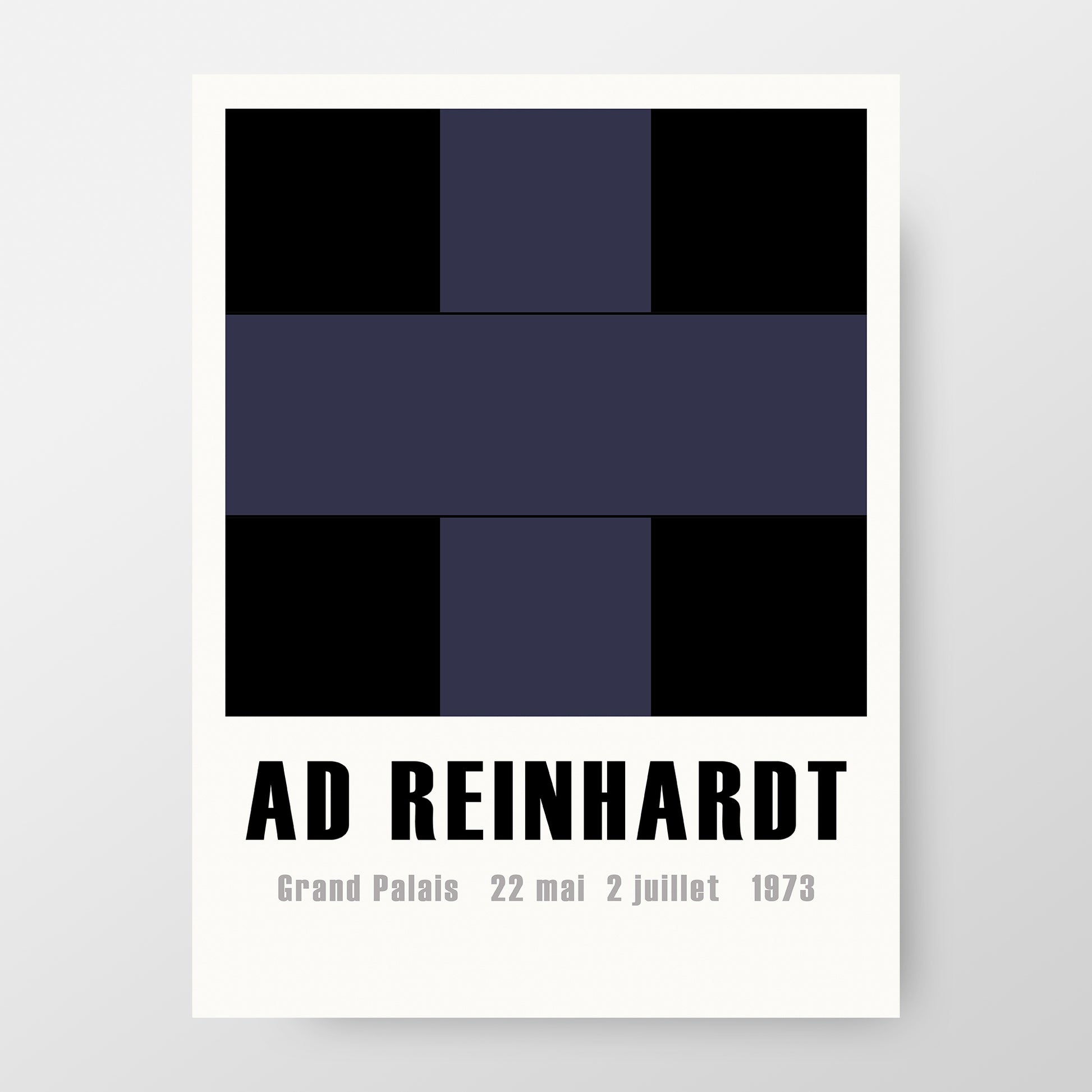 Ad Reinhardt Minimalist Exhibition Poster, Paris, 1973