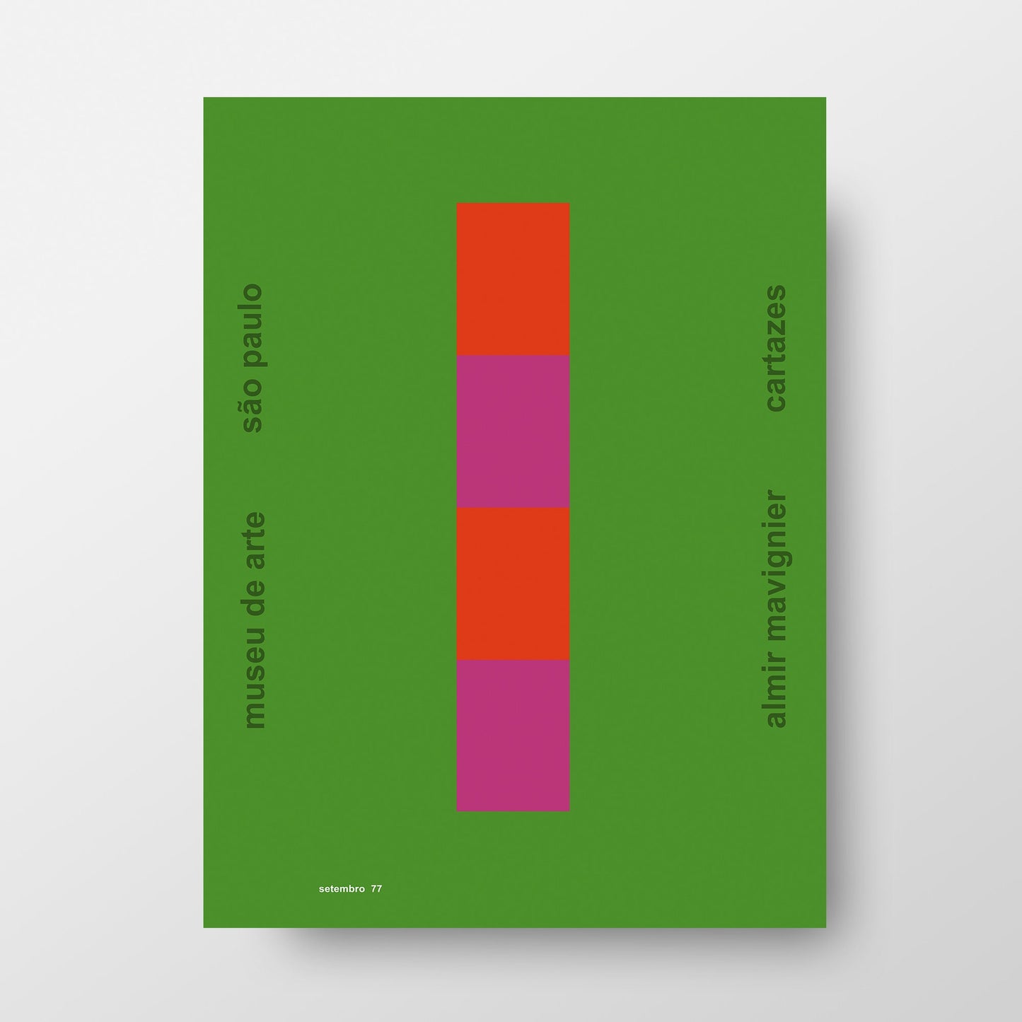 Almir Mavignier 1977 Exhibition Poster, Sao Paolo, Brazil
