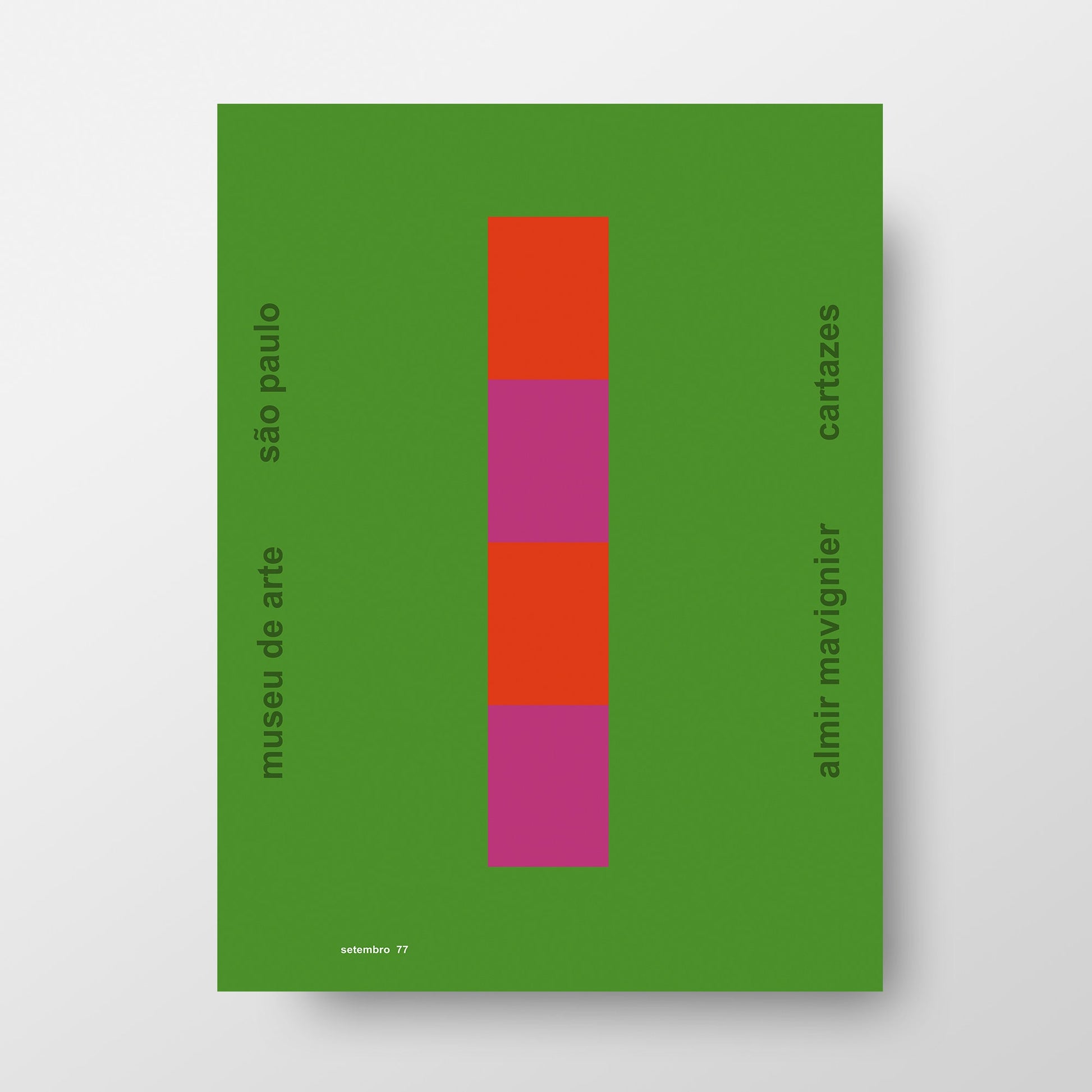 Almir Mavignier 1977 Exhibition Poster, Sao Paolo, Brazil